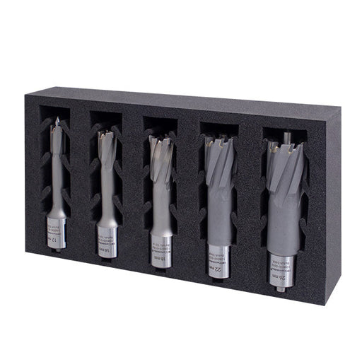 HMT CarbideMax 55 TCT Cutter InsertFoam Set 12,14,18,22,26mm + 2 pilots - Hurstbourne Forge Welding Supplies