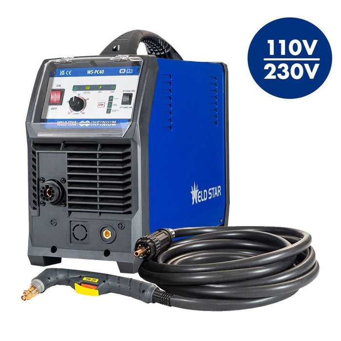 Weld Star Infinium Plasma Cutter PC40 with Air Compressor 240/110V - Hurstbourne Forge Welding Supplies