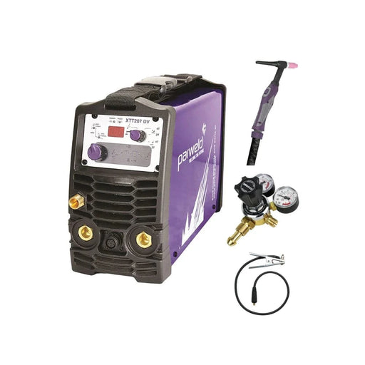 Parweld TIG Inverter XTT207DVP 200A DC Pulse 110/230V - Hurstbourne Forge Welding Supplies