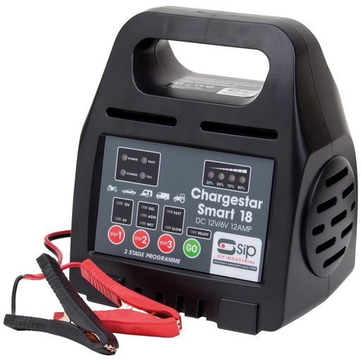 SIP Chargestar Smart 18 Battery Charger - Hurstbourne Forge Welding Supplies