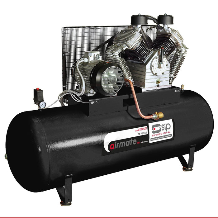 SIP ISBD15/500 500ltr Industrial Electric Compressor - Hurstbourne Forge Welding Supplies