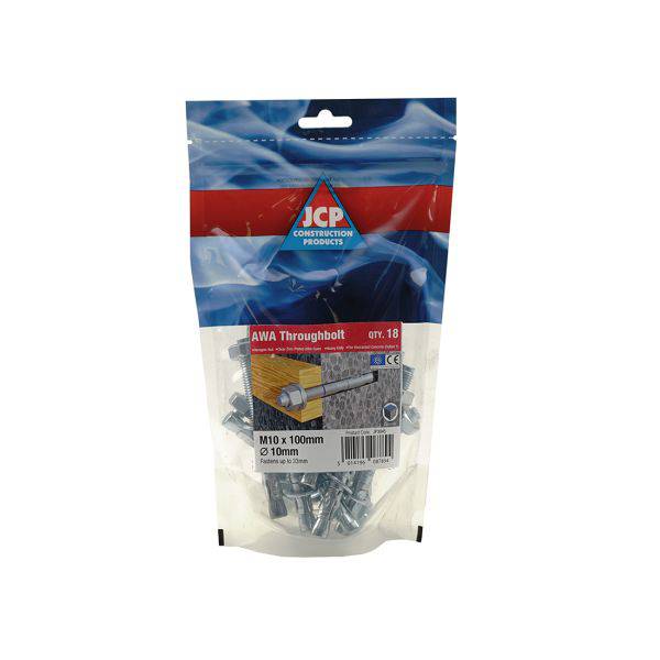 Through Bolt Pouch BZP - M12x180