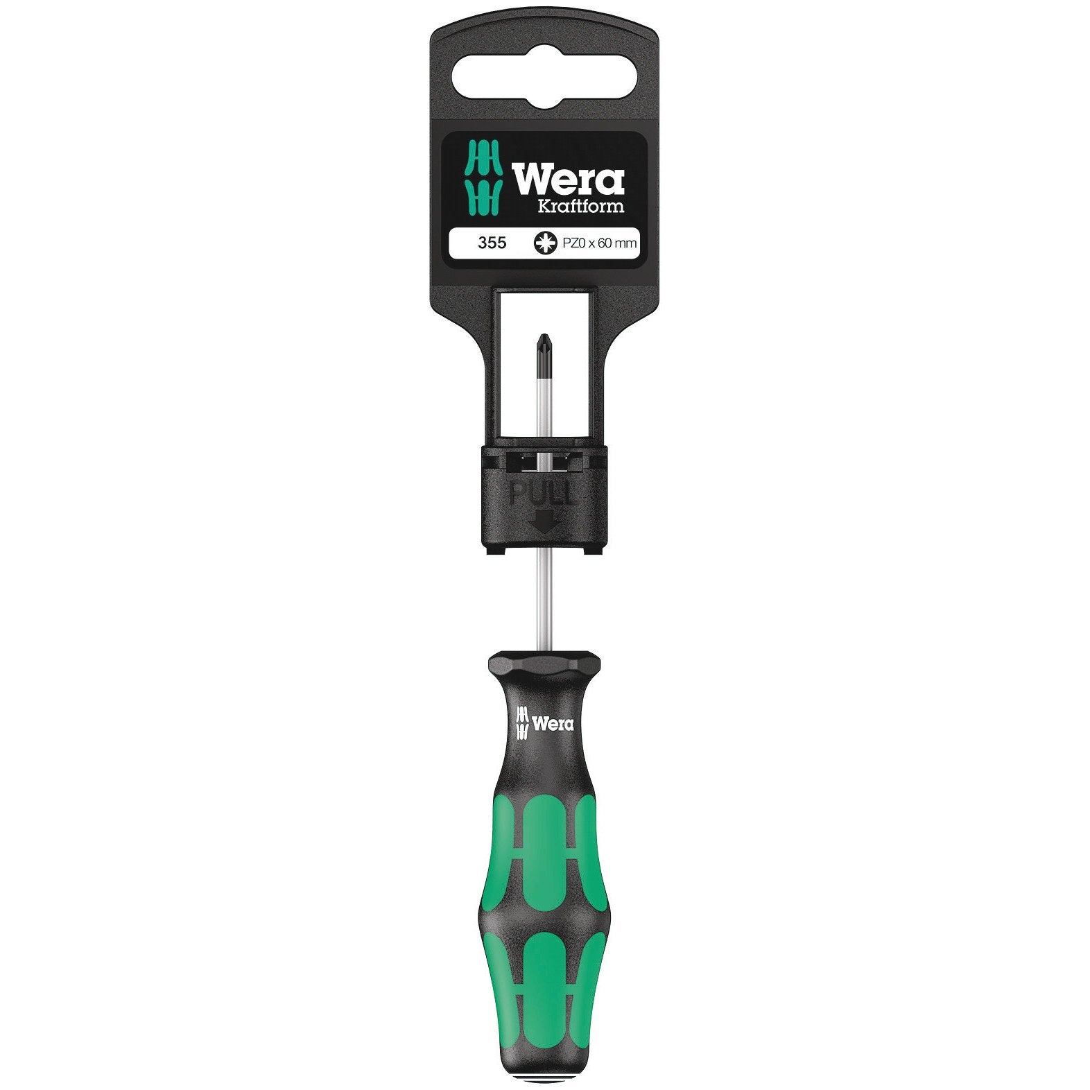 Wera 355 PZ SB Screwdriver for Pozidriv screws, PZ 0 x 60 mm
