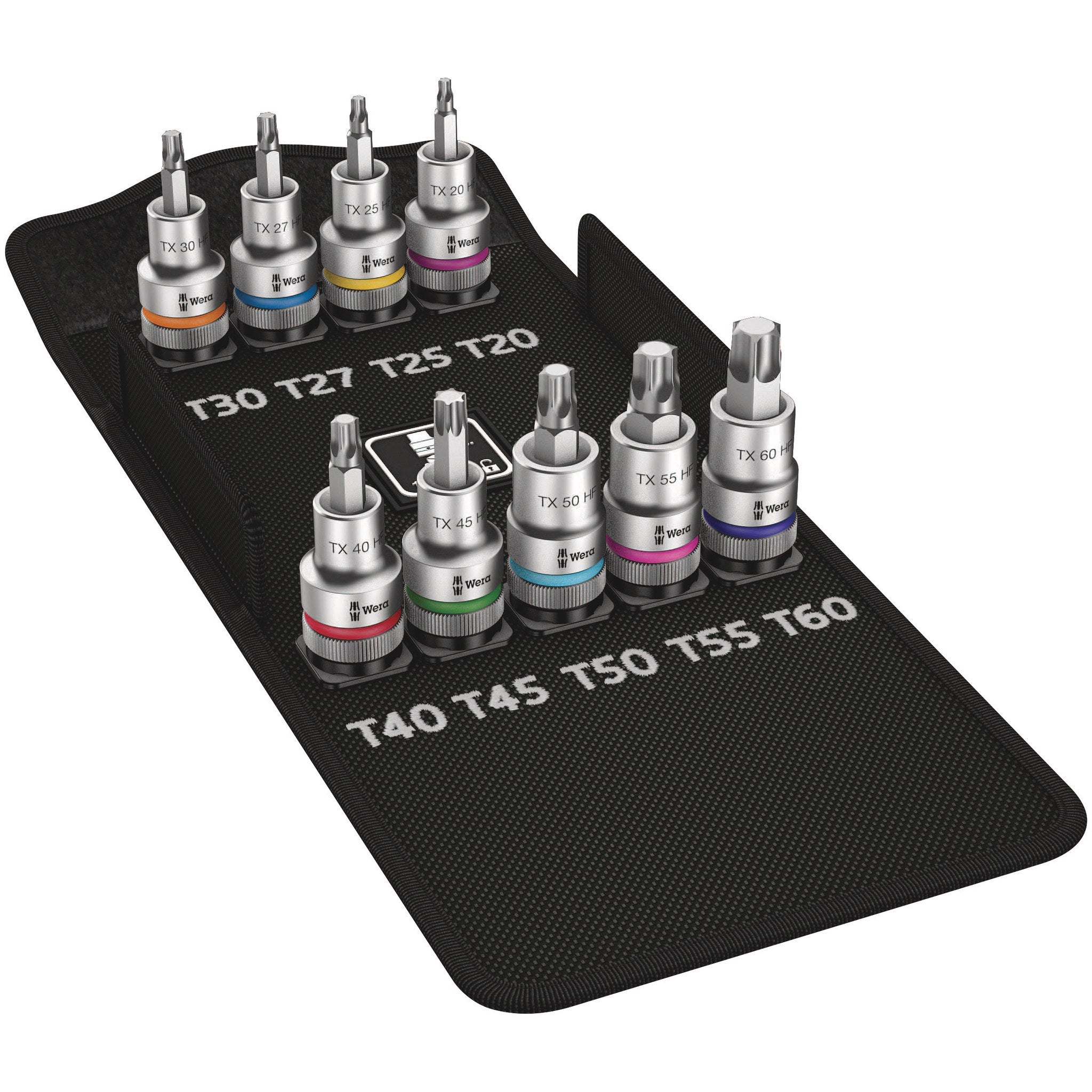 Wera 8767 C TORX® HF 1 Zyklop bit socket set with 1/2" drive, with holding function, 9