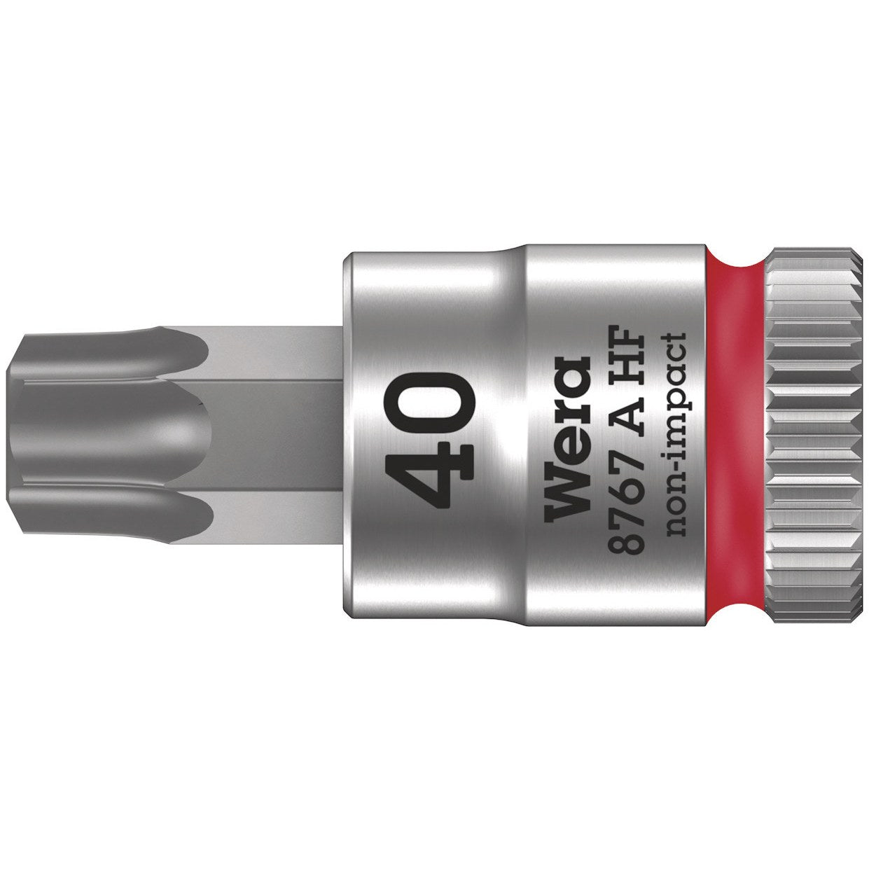 Wera 8767 A HF TORX® Zyklop bit socket with holding function, 1/4" drive, TX 40 x 28