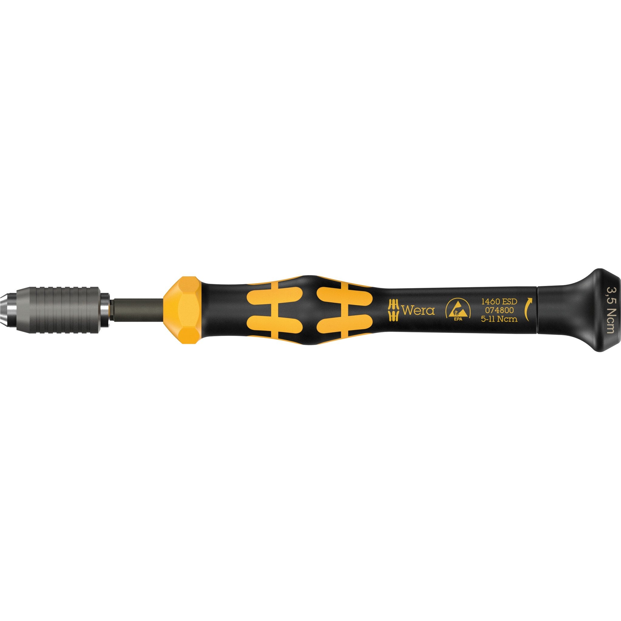 Wera 1460 ESD Kraftform Micro torque screwdrivers, with factory pre-set value