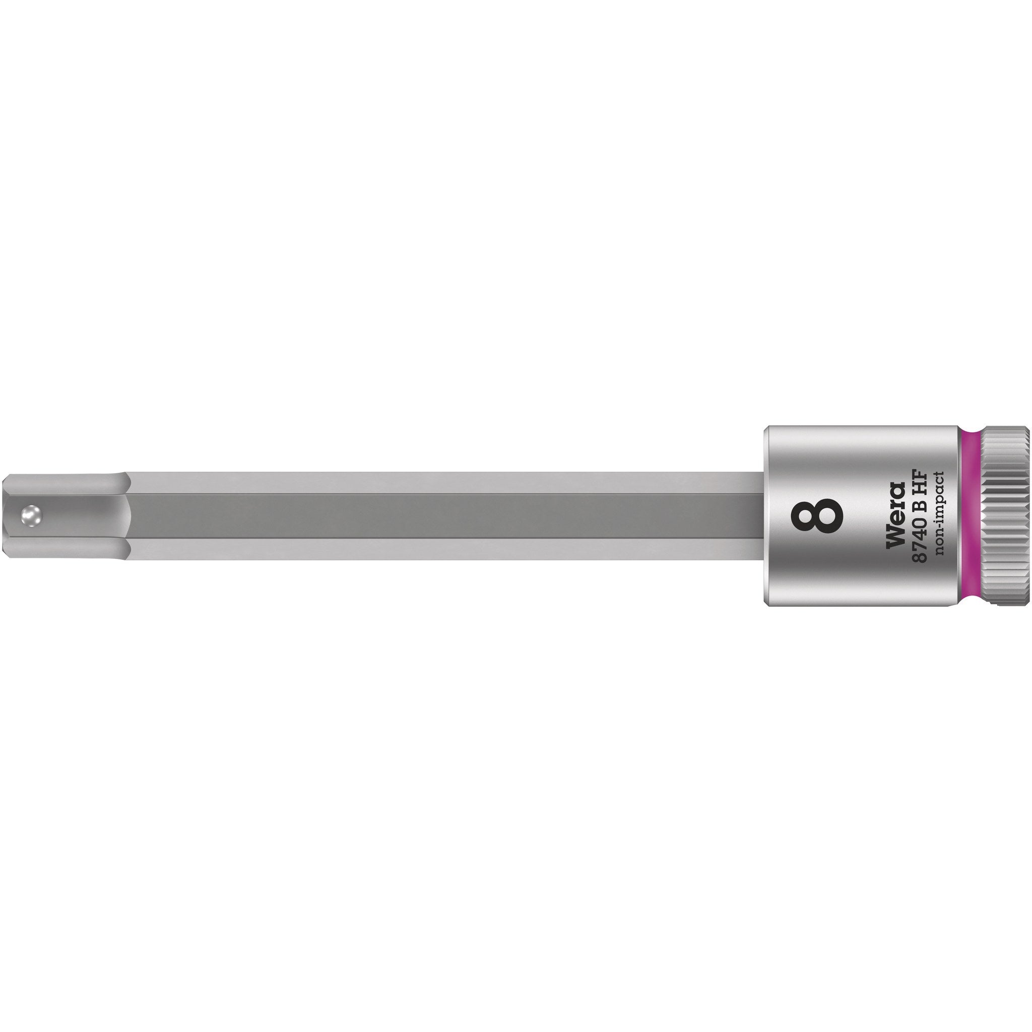 Wera 8740 B HF Zyklop bit socket with holding function, 3/8" drive, 8 x 100 mm