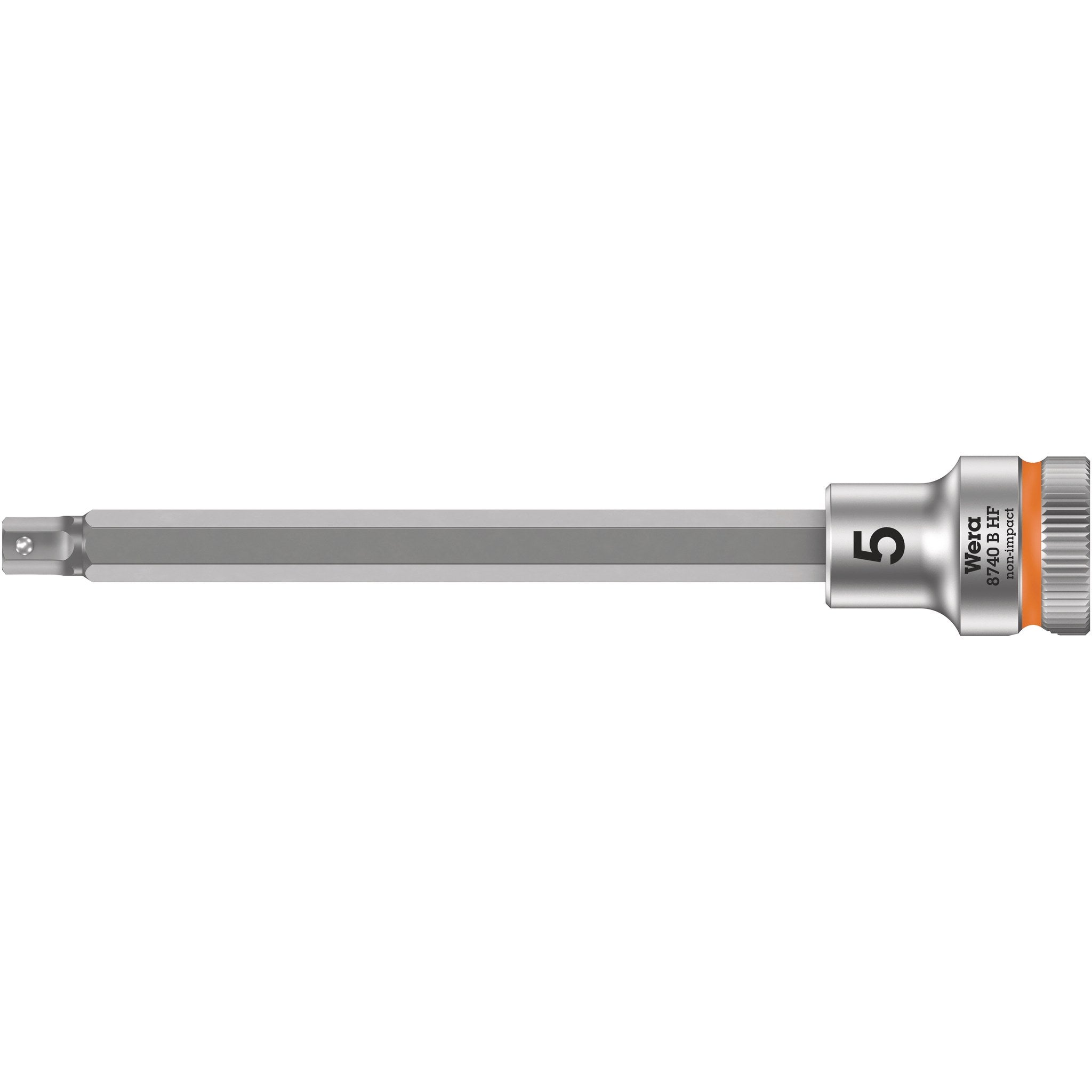 Wera 8740 B HF Zyklop bit socket with holding function, 3/8" drive, 5 x 107 mm