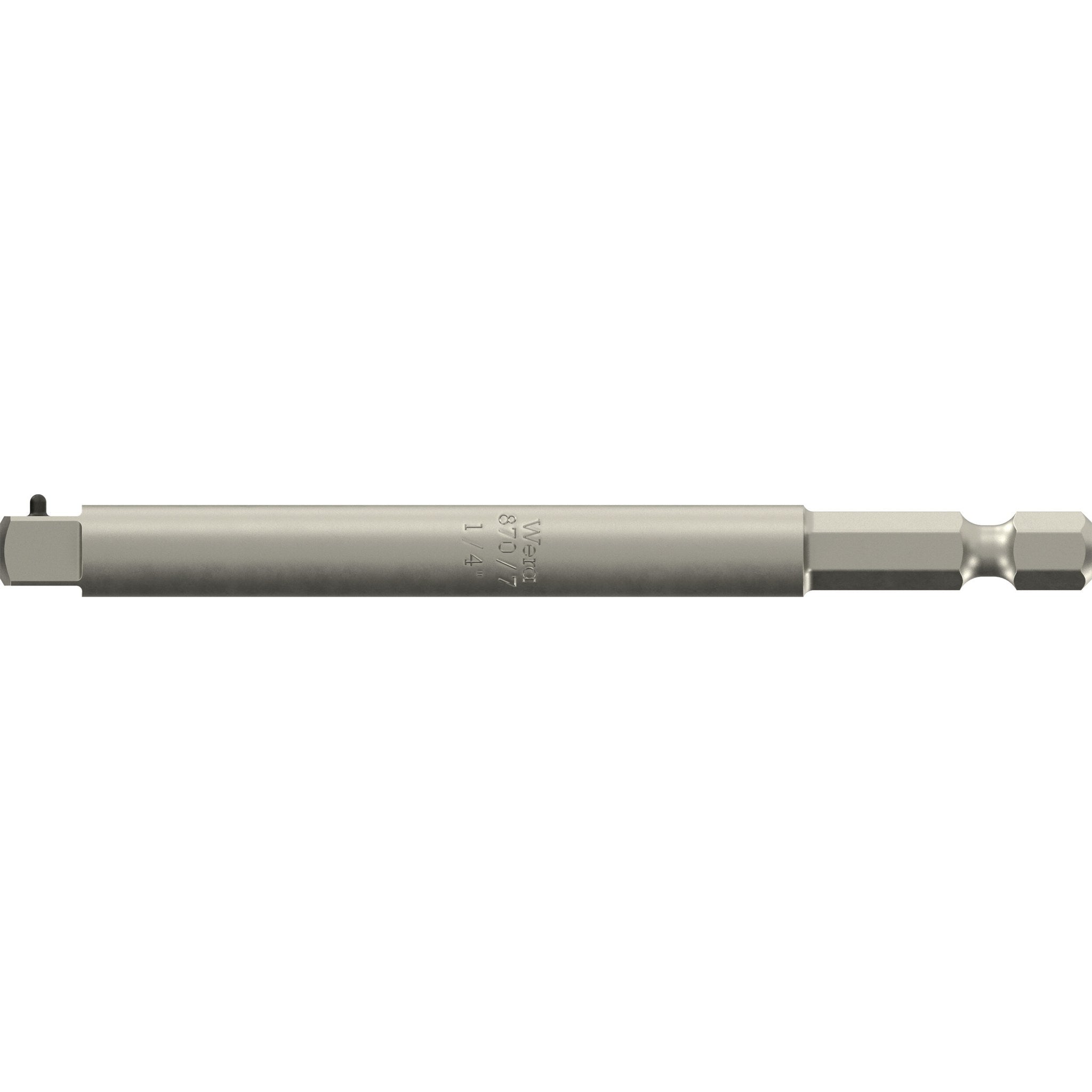 Wera 870/4 Adaptor, machine-operated nut spinner sockets, 1/4" x 100 mm