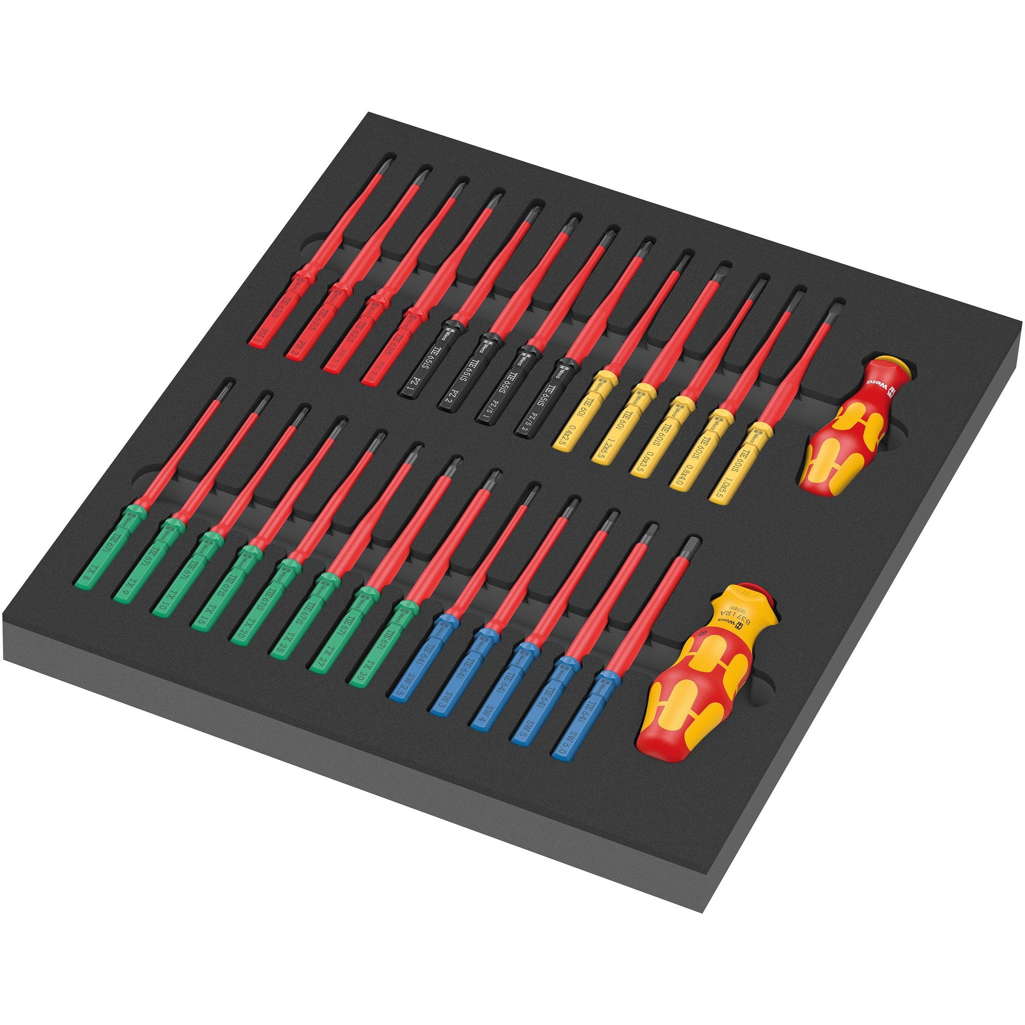 Wera 9751 Foam insert Kraftform Kompakt VDE set 1, 28 pieces