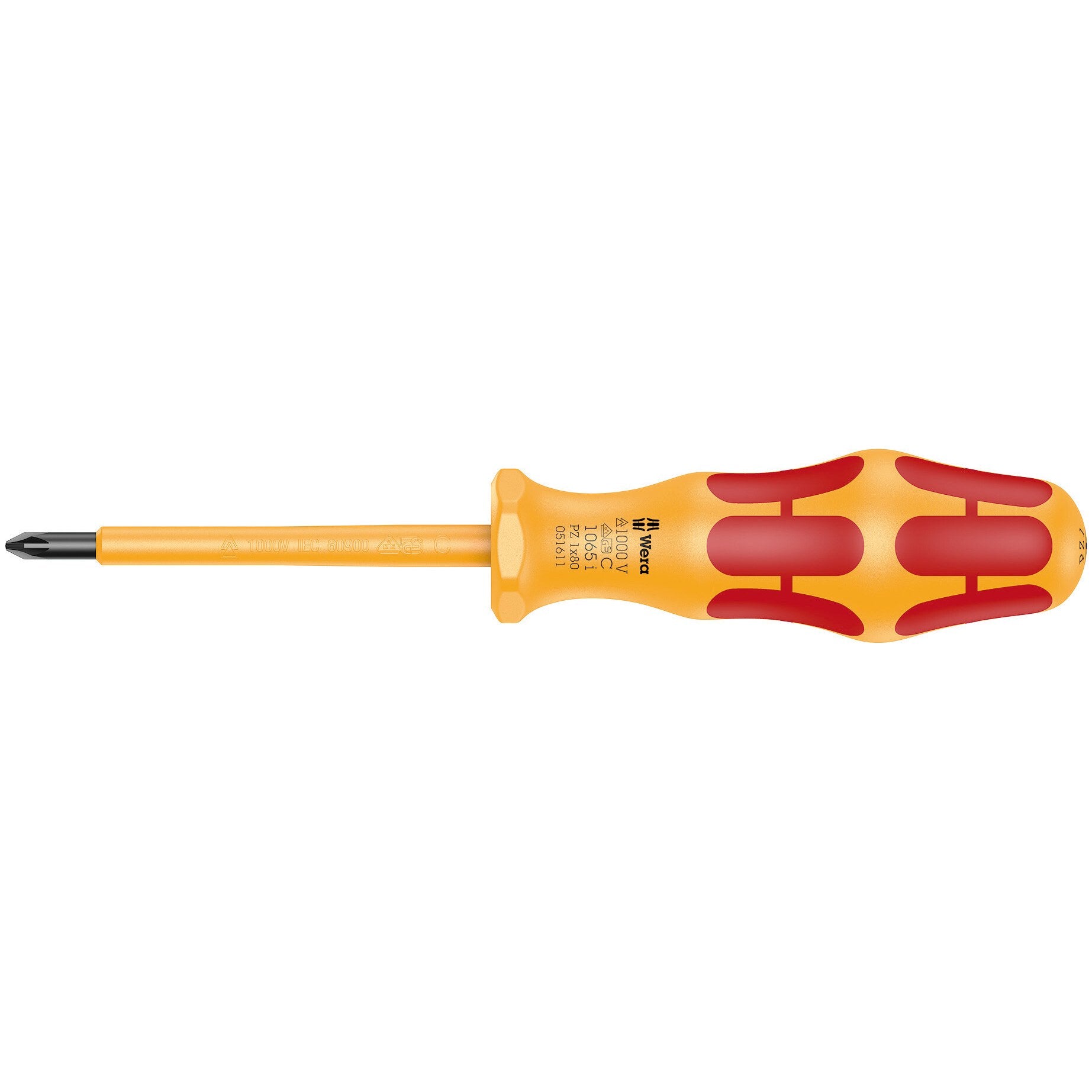 Wera 1065 i PZ VDE-insulated Kraftform Phillips-head screwdriver, PZ 1 x 80 mm