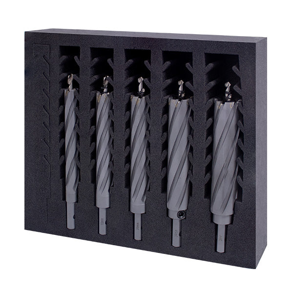 HMT VersaDrive TCT HoleCutter Extra Long Series InsertFoam Set, 14, 18, 20, 22, 24, 26mm + Pilots