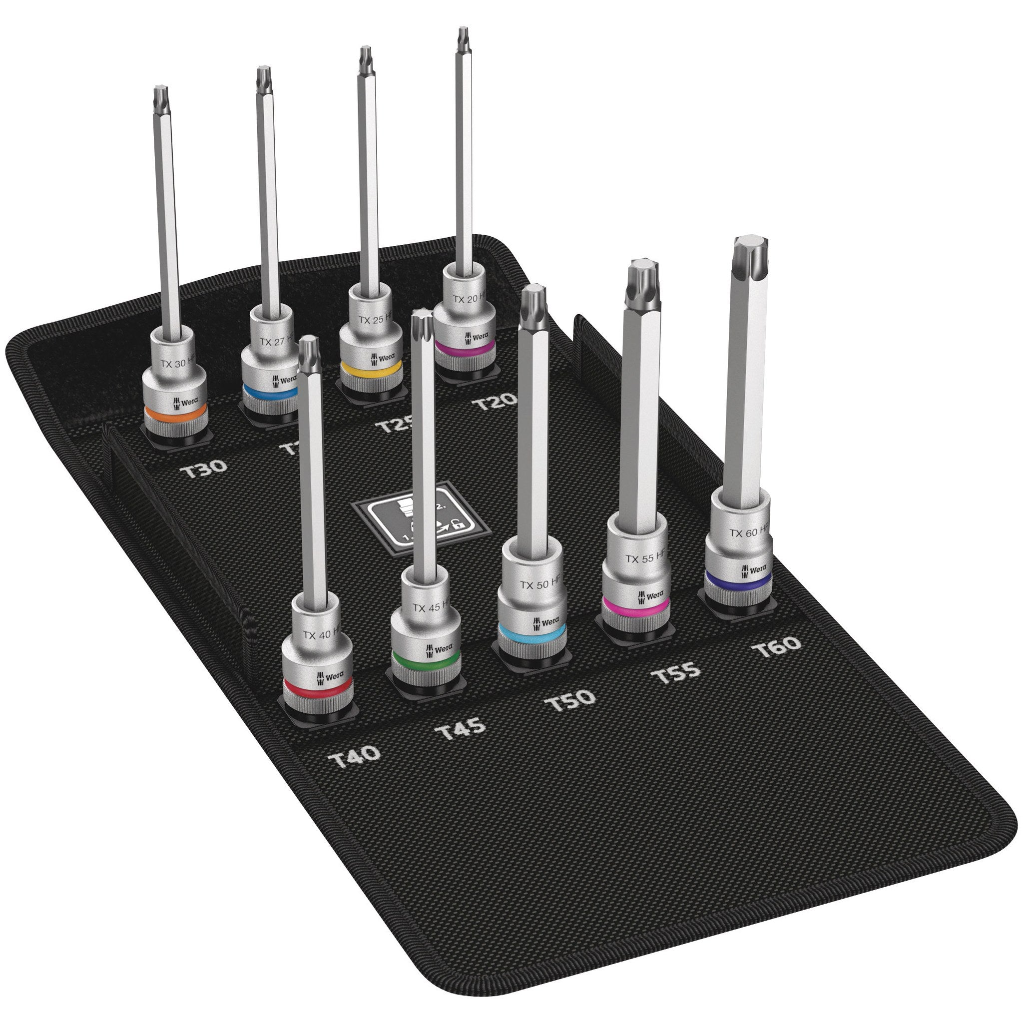 Wera 8767 C TORX® HF 3 Zyklop bit socket set with 1/2" drive, with holding function, 9