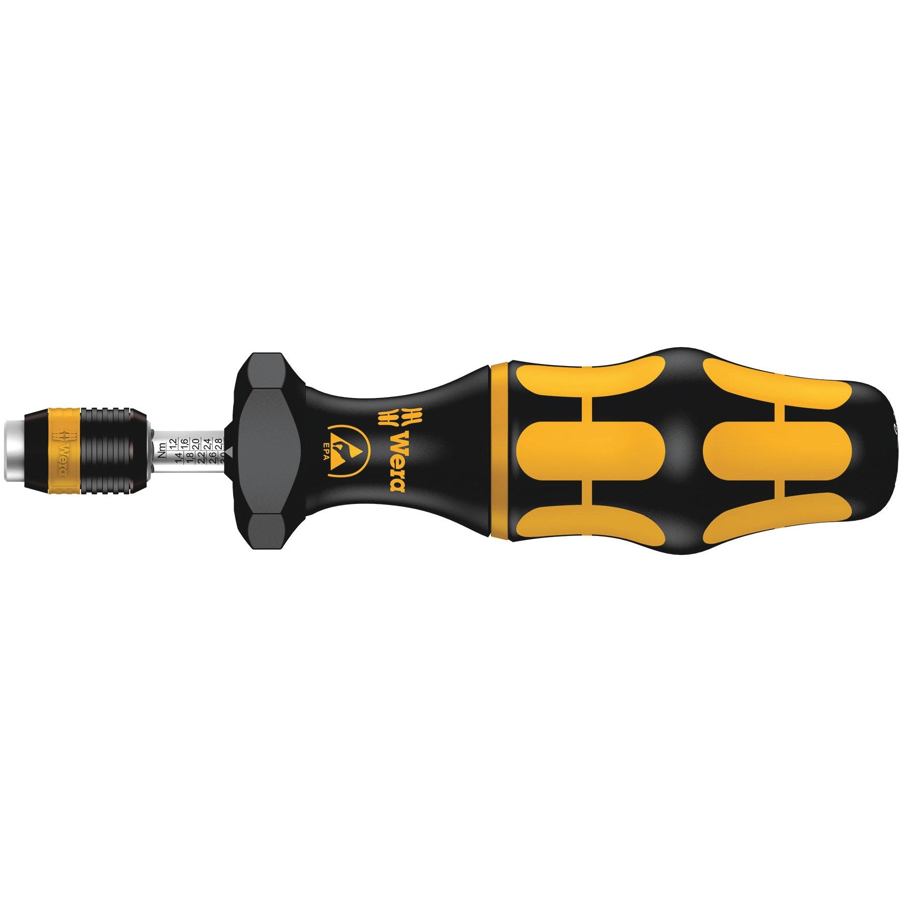 Wera Series 7400 ESD Kraftform adjustable torque screwdrivers (0.1-3.0 Nm) with
