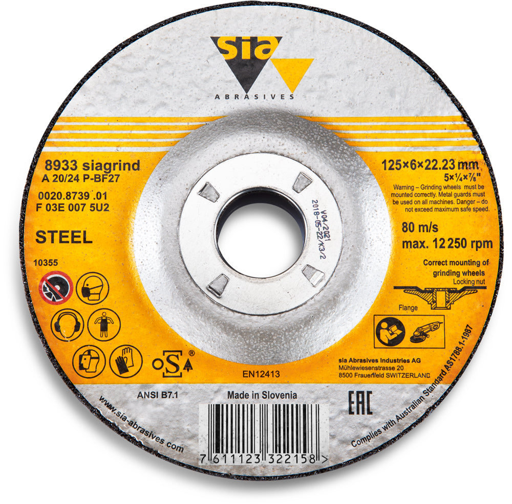 8933 siaflex grinding Ø115mm (Pack of 10)