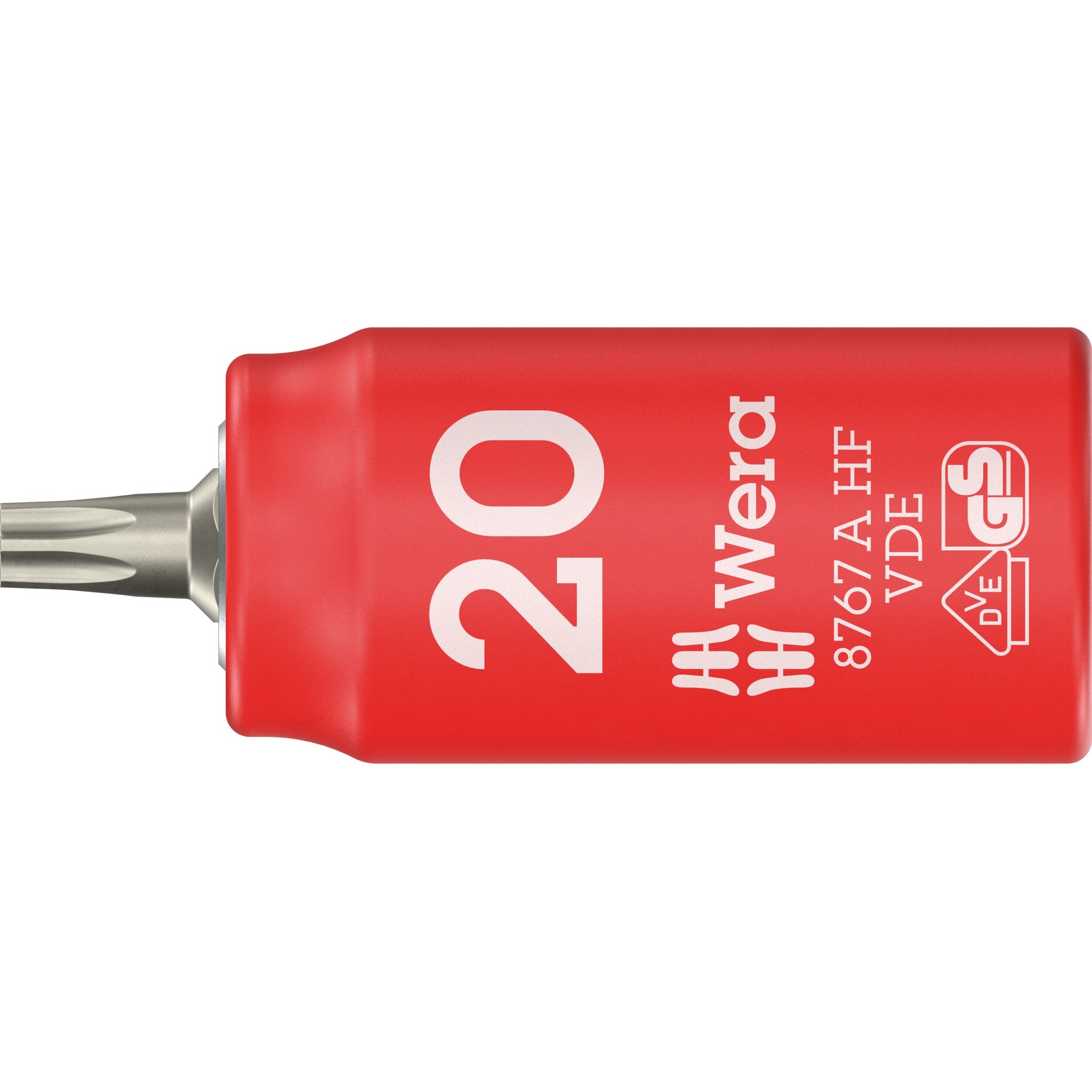 Wera 8767 A VDE HF TORX® Zyklop Bit socket, insulated, with 1/4" drive, with holding