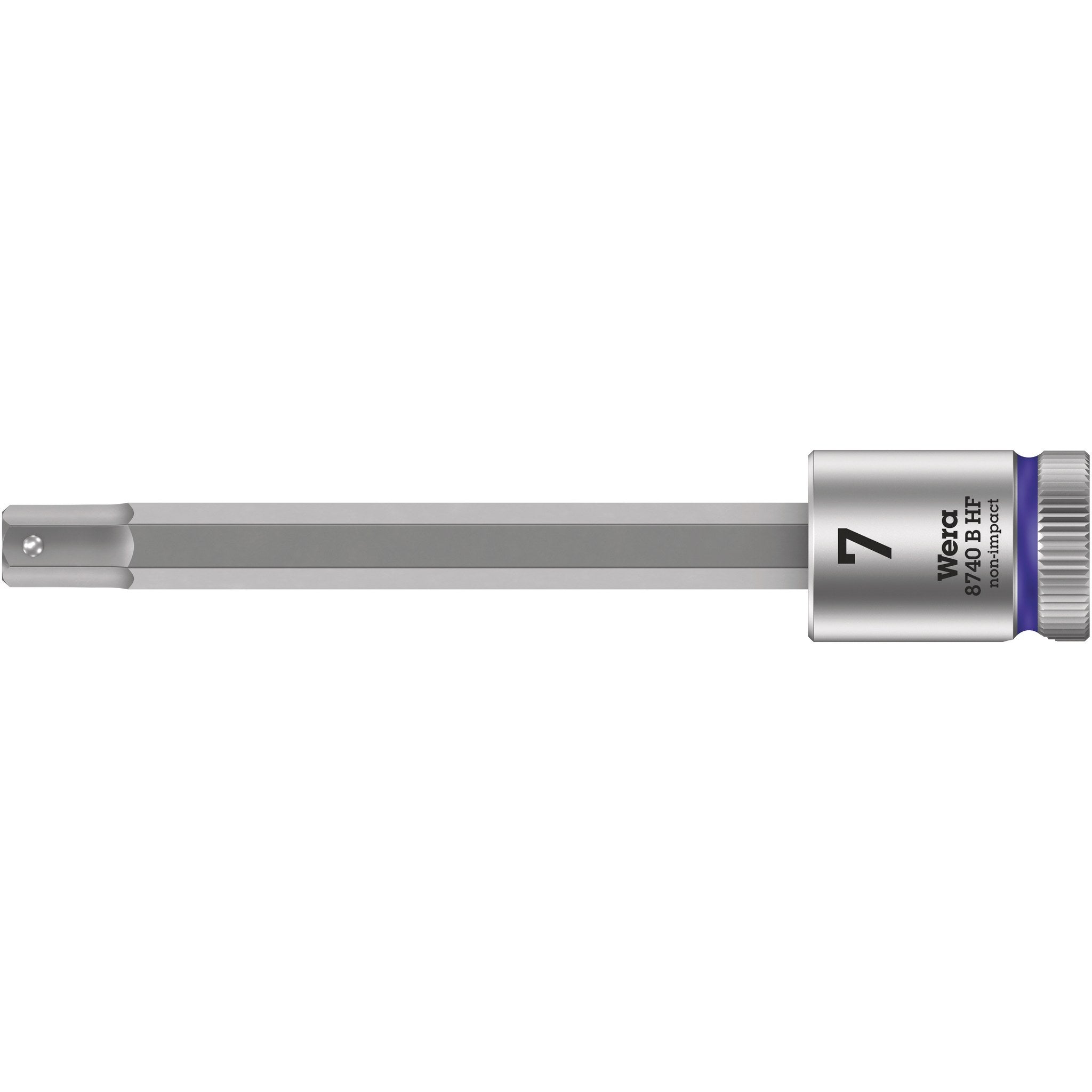 Wera 8740 B HF Zyklop bit socket with holding function, 3/8" drive, 7 x 100 mm