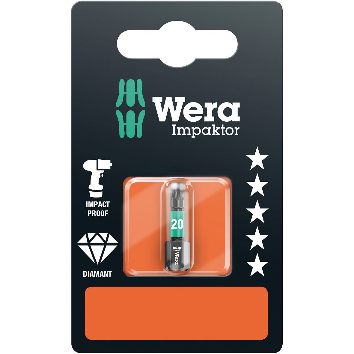 Wera 867/1 IMP DC SB Impaktor bits, TX 20 x 25 mm