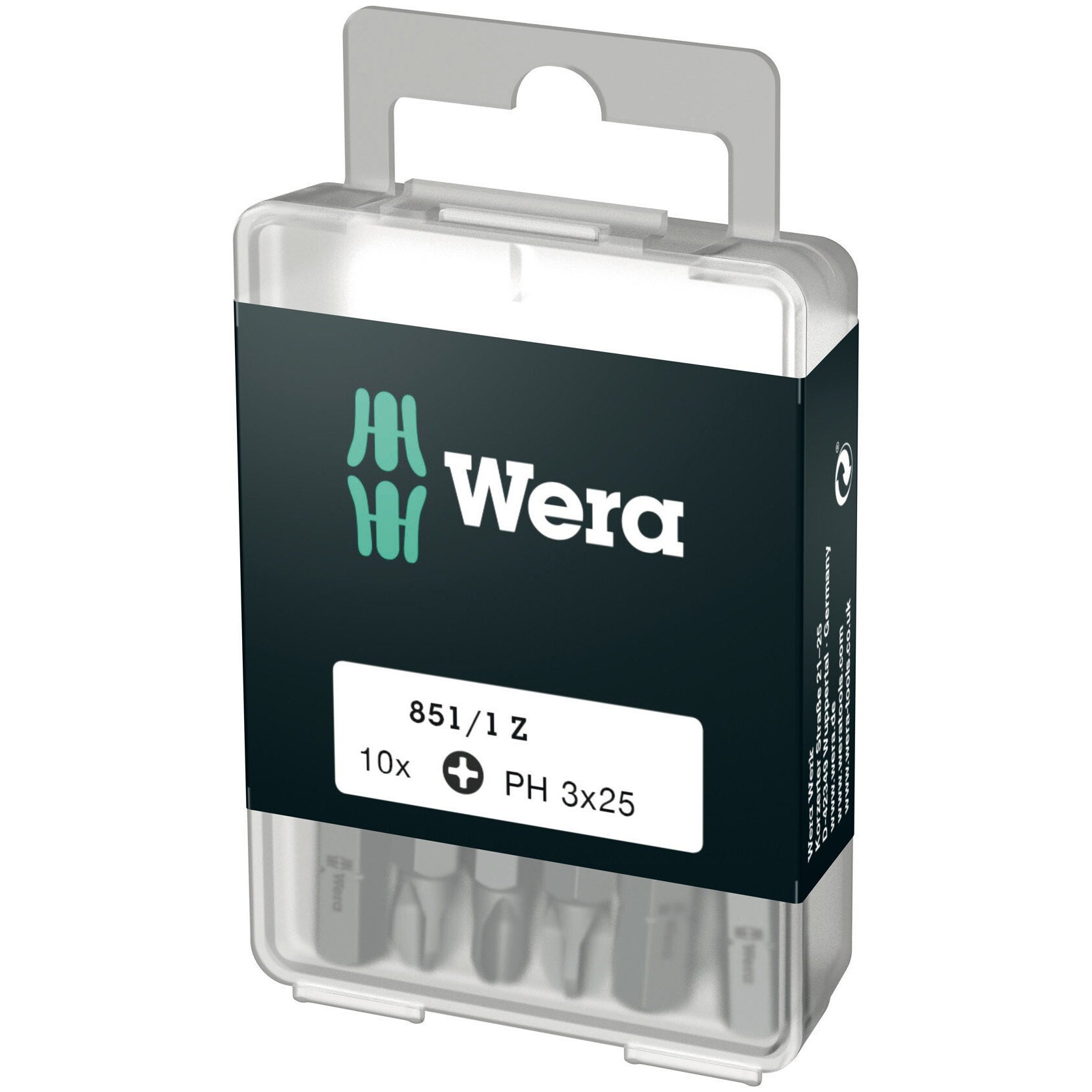 Wera 851/1 Z DIY bits, PH 3 x 25 mm, 10 pieces