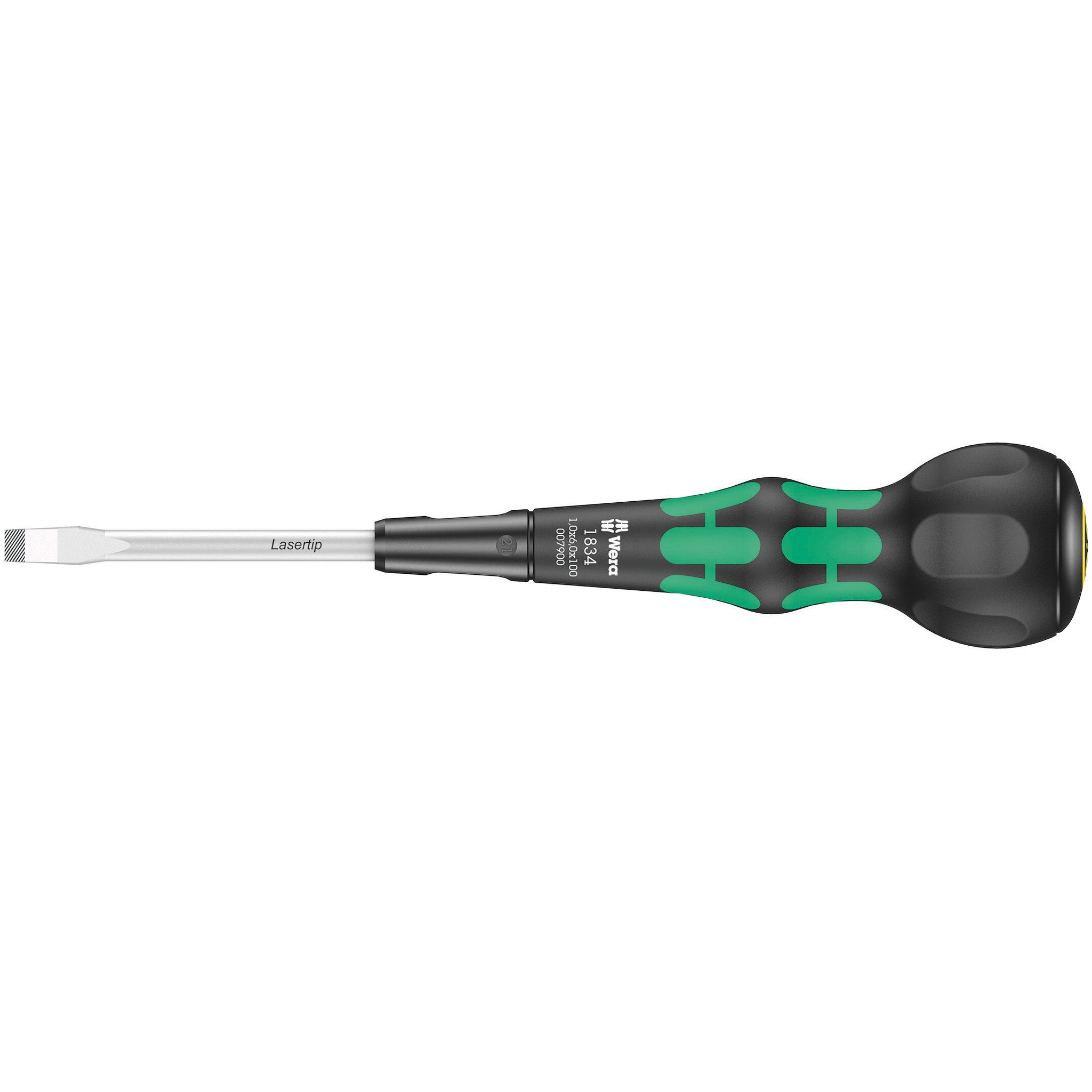 Wera 1834 Kraftform Ball-Grip Slotted screwdriver - workshop blade, 1 x 6 x 100 mm