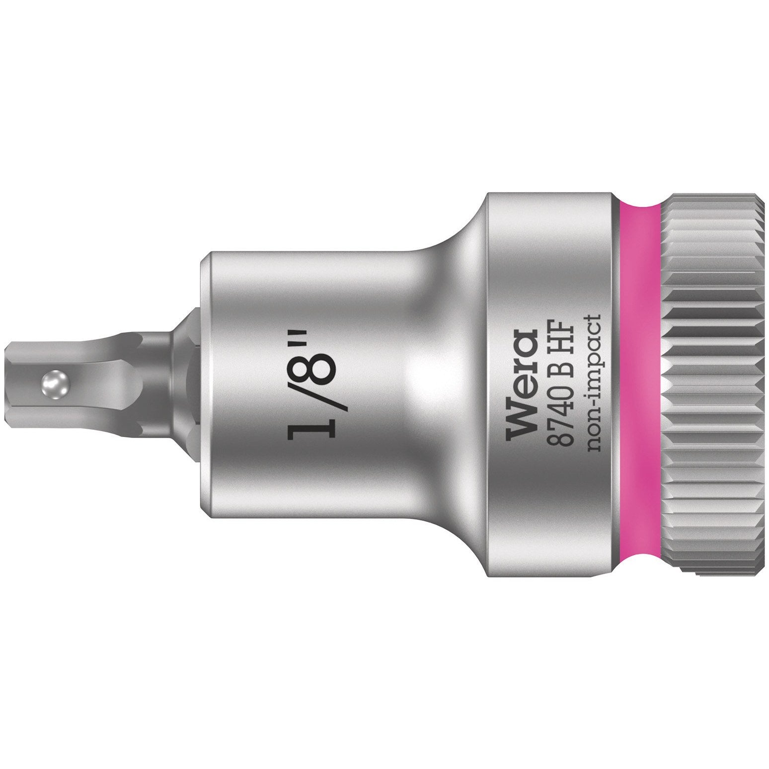 Wera 8740 B HF Zyklop bit socket with holding function, 3/8" drive, 1/8" x 35 mm