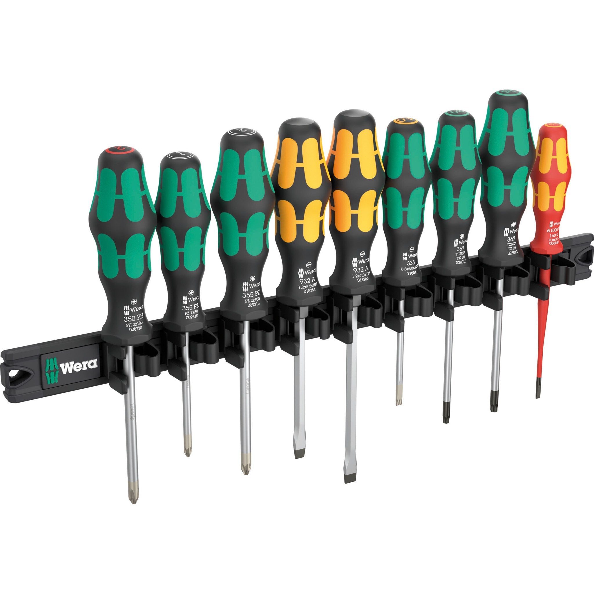 Wera 9650 Magnetic rail Kraftform screwdriver set, 9 pieces