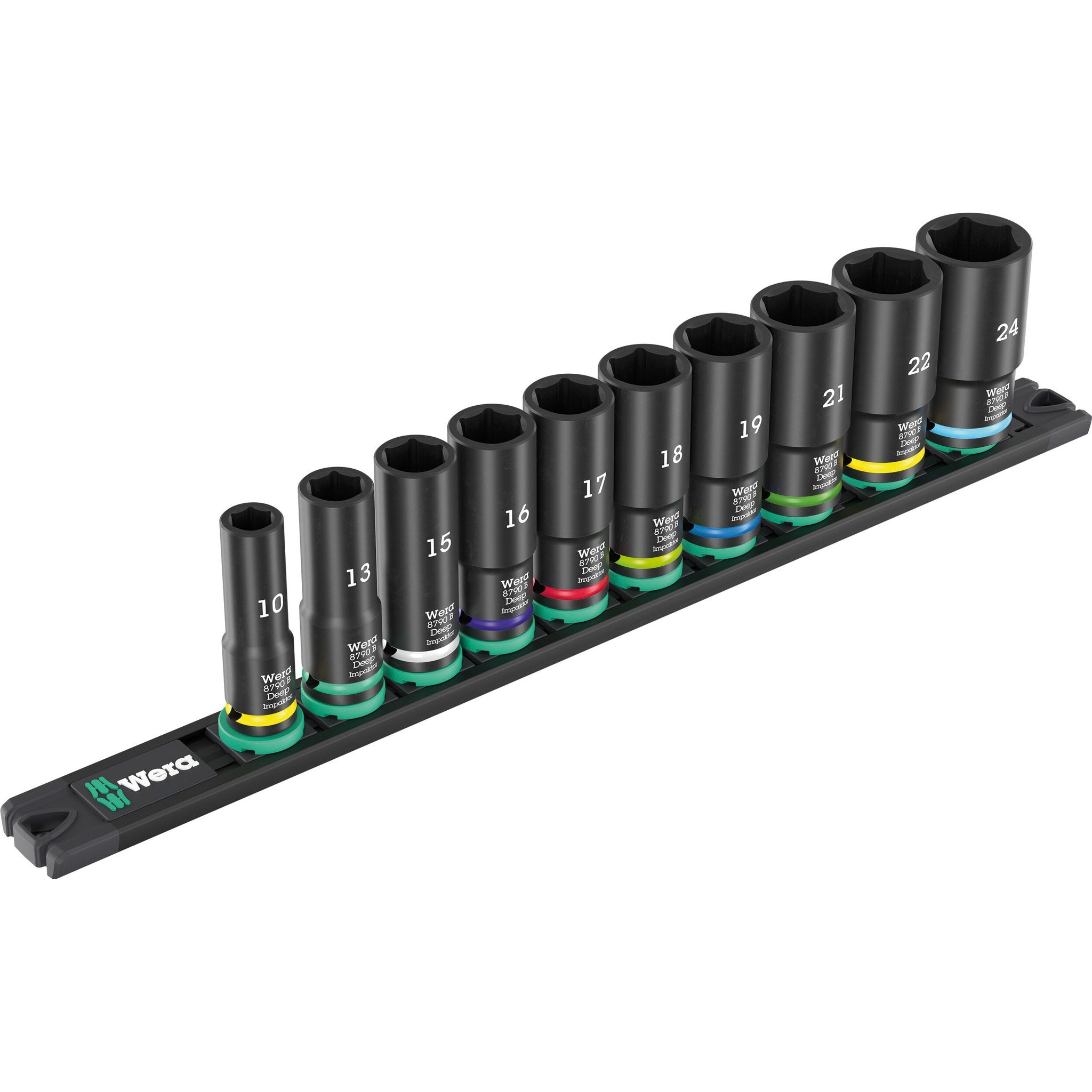 Wera 9660 Magnetic rail B Impaktor Deep 1 socket set, 3/8" drive, 10 pieces