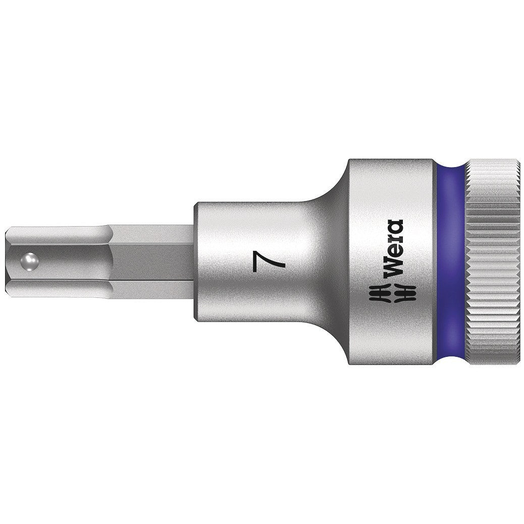 Wera 8740 C HF Zyklop bit socket with 1/2" drive with holding function, 7 x 60 mm