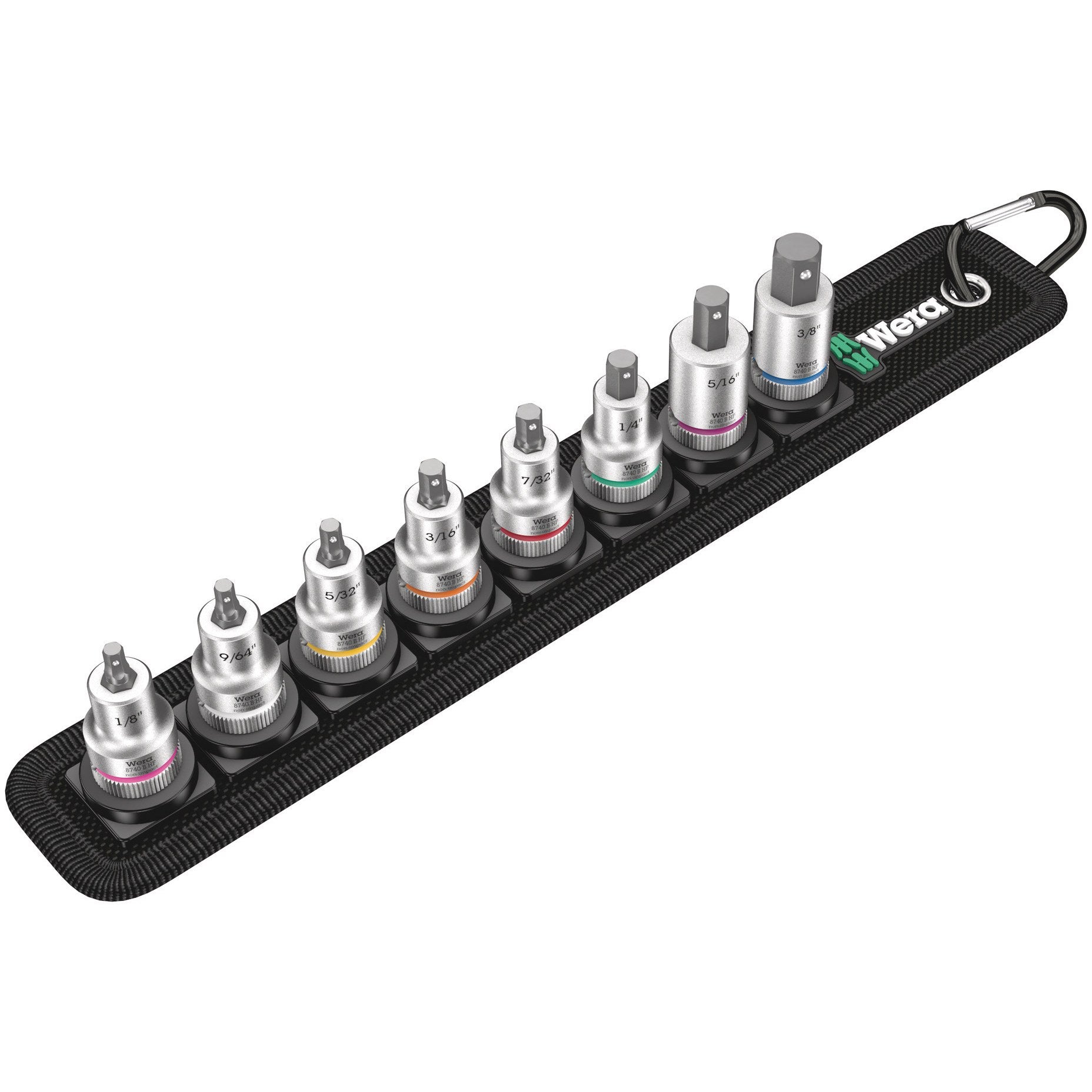 Wera Belt B Imperial 1 Zyklop In-Hex-Plus bit socket set with holding function, 3/8" drive,