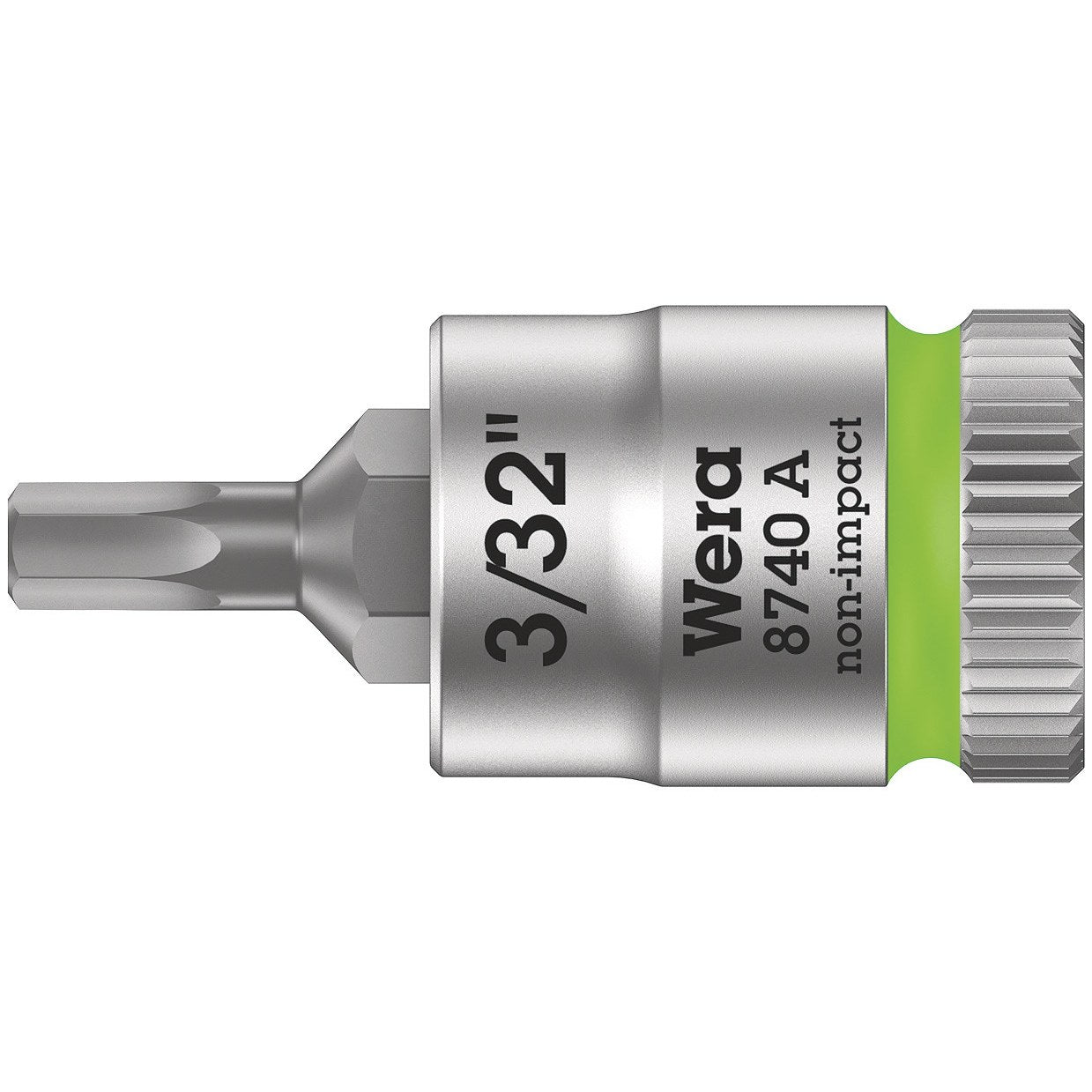 Wera 8740 A Zyklop bit socket, 1/4" drive, 3/32" x 28 mm