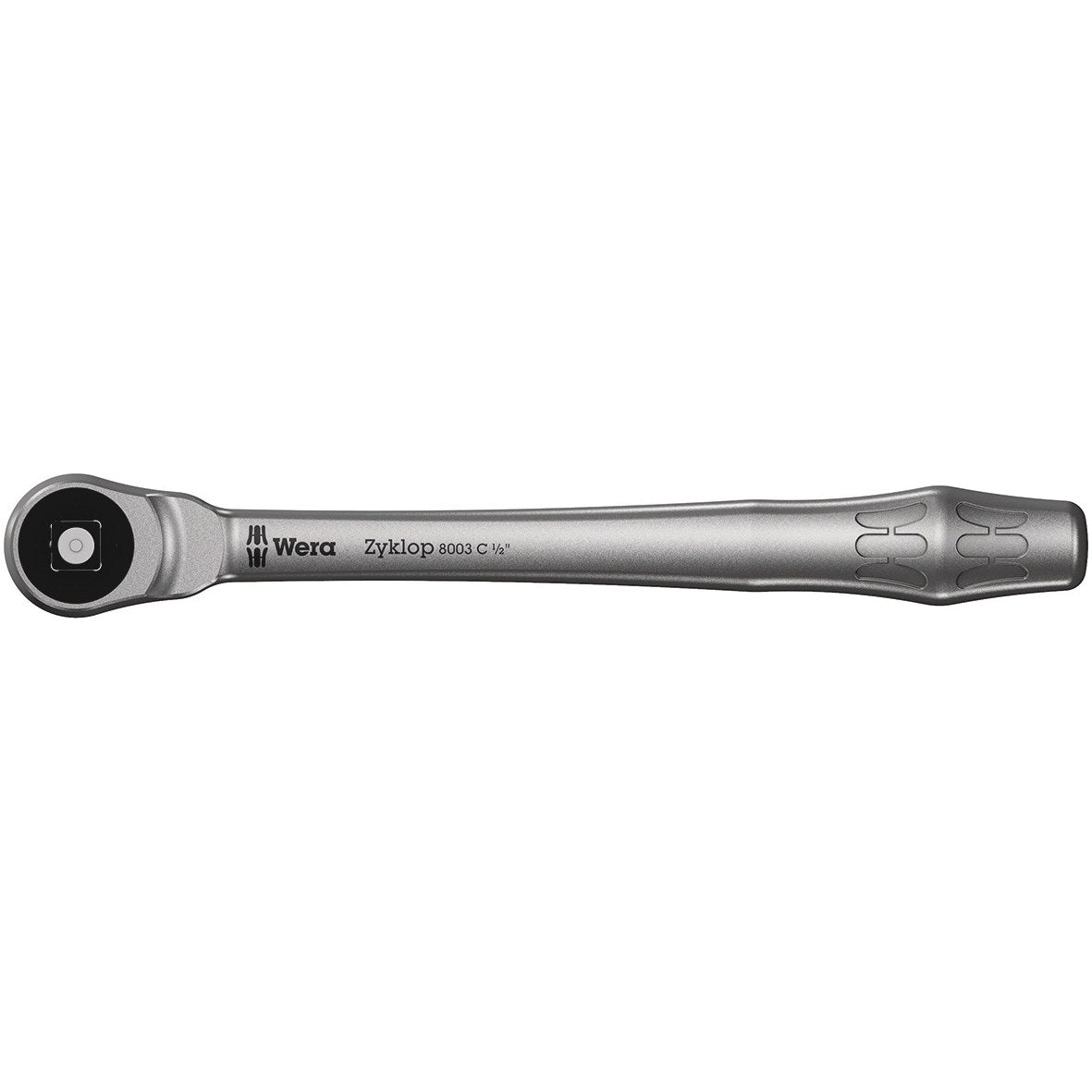Wera 8003 C Zyklop Metal Ratchet with push-through square and 1/2" drive, 1/2" x 281