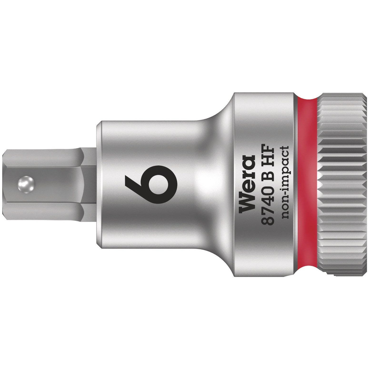 Wera 8740 B HF Zyklop bit socket with holding function, 3/8" drive, 6 x 35 mm