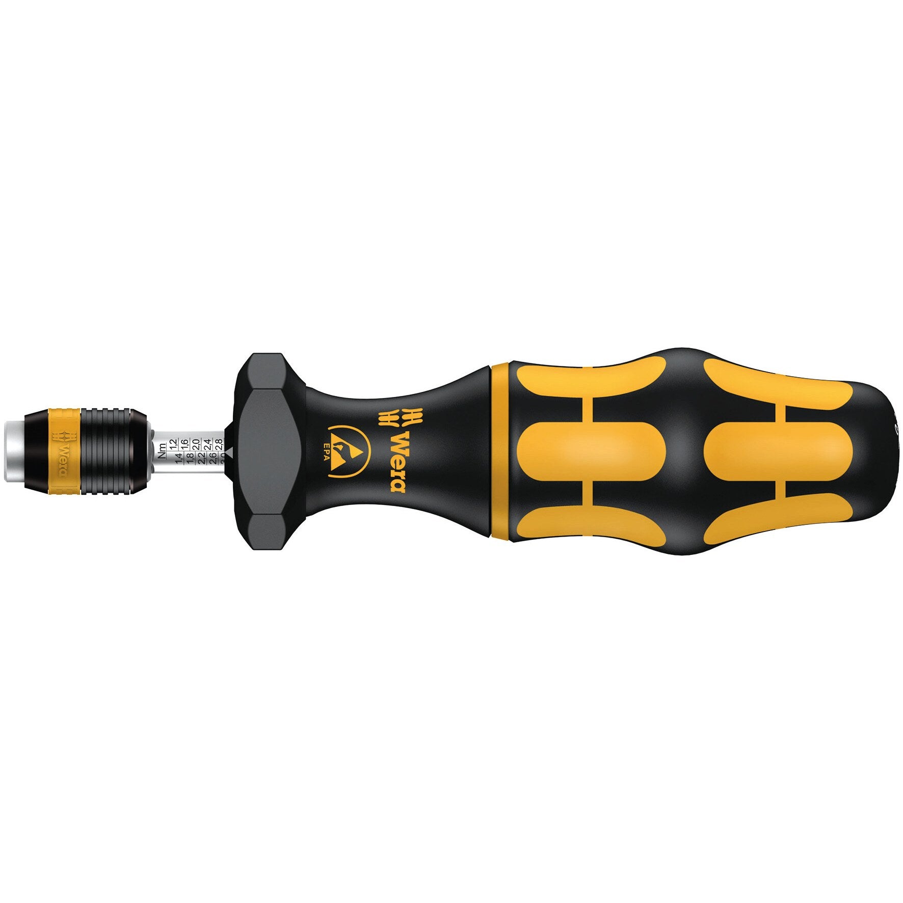 Wera Series 7400 ESD Kraftform adjustable torque screwdrivers (2.5-29.0 in.lbs.) with
