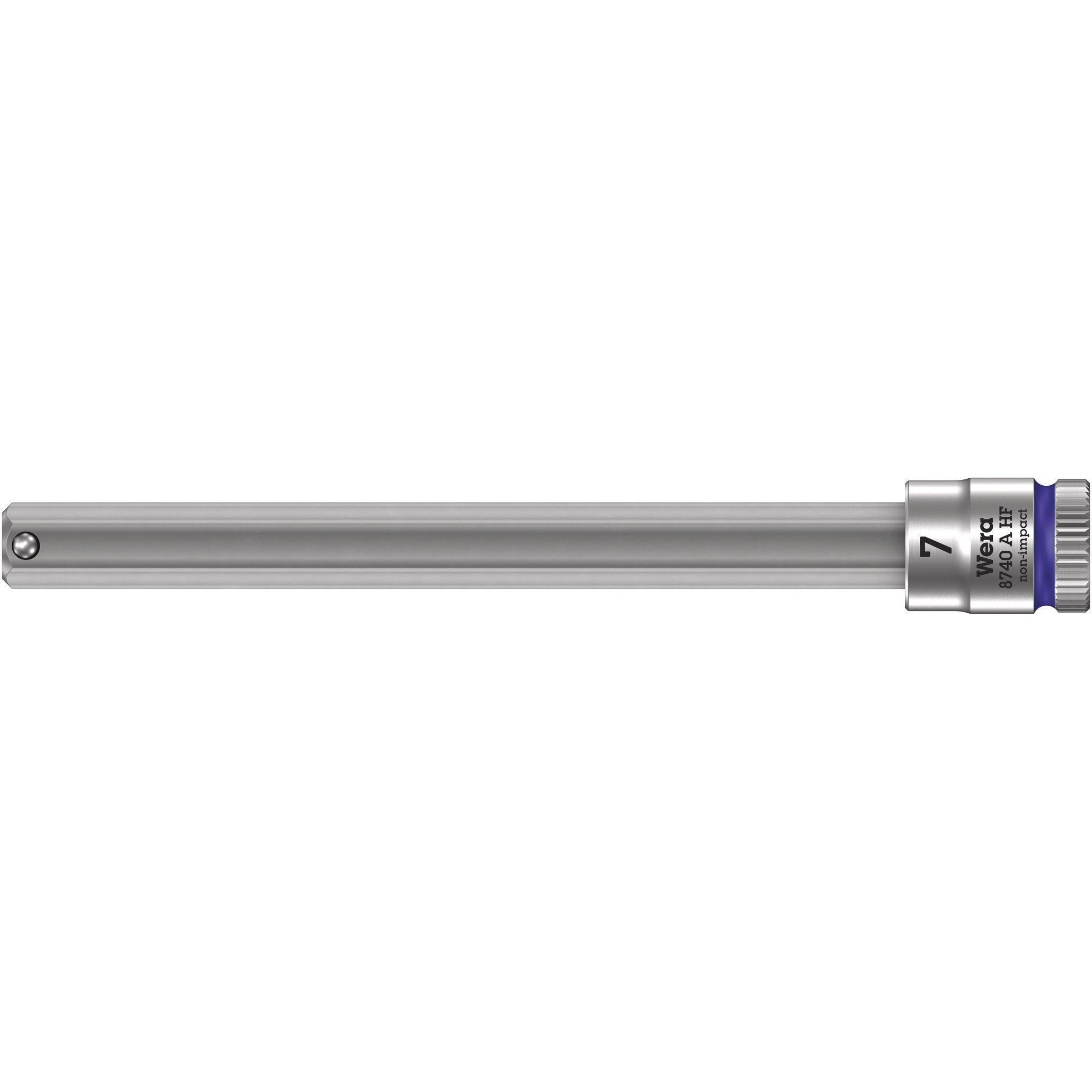 Wera 8740 A HF Zyklop bit socket with holding function, 1/4" drive, 7 x 100 mm