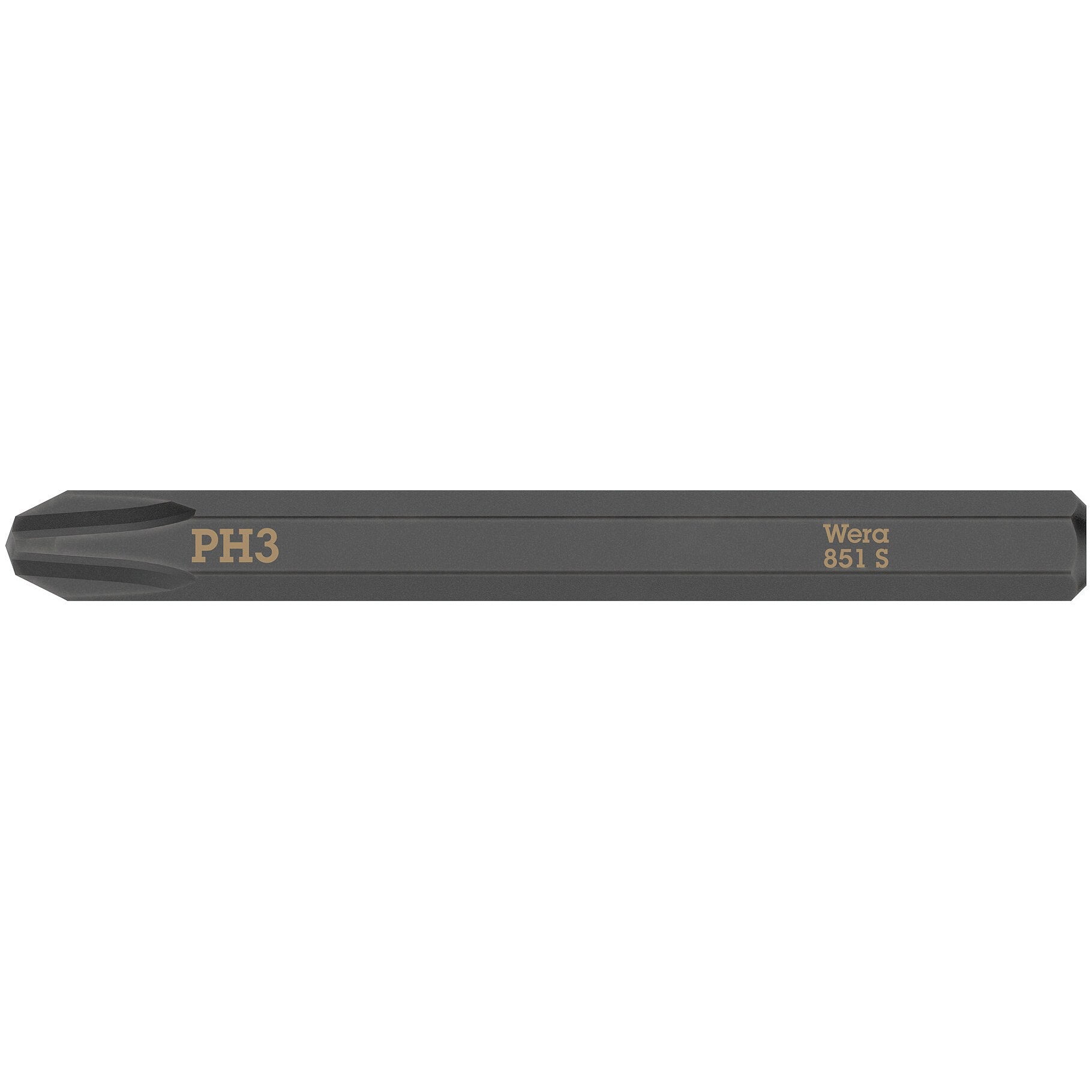 Wera 851 S Phillips bits for impact screwdrivers, PH 3 x 70 mm
