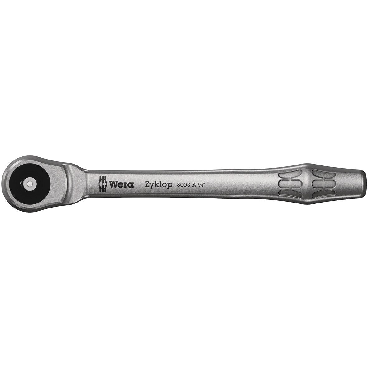 Wera 8003 A Zyklop Metal Ratchet with push-through square and 1/4" drive, 1/4" x 141