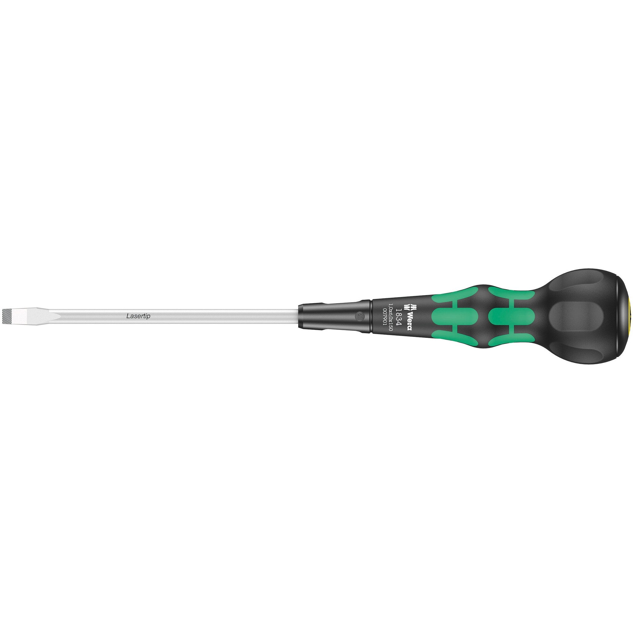 Wera 1834 Kraftform Ball-Grip Slotted screwdriver - workshop blade, 1 x 6 x 150 mm