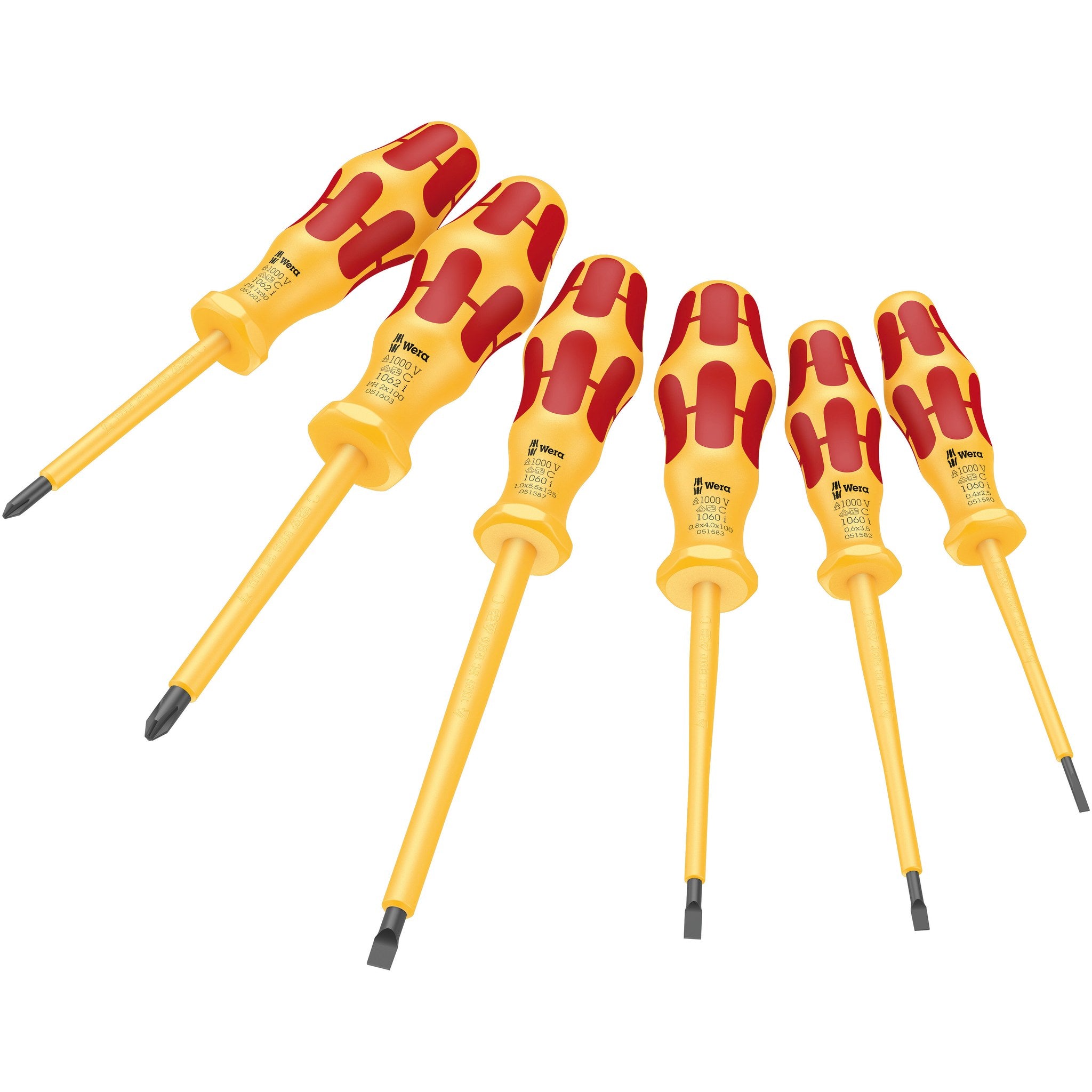 Wera 1060 i/1062 i/6 Kraftform VDE screwdriver set, 6 pieces