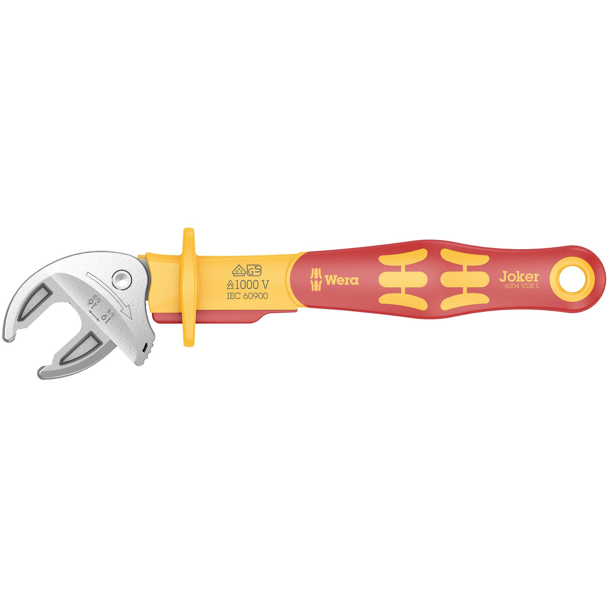 Wera 6004 Joker VDE L VDE-insulated self-setting spanner, 16; 17; 18; 19 x 5/8; 11/16;