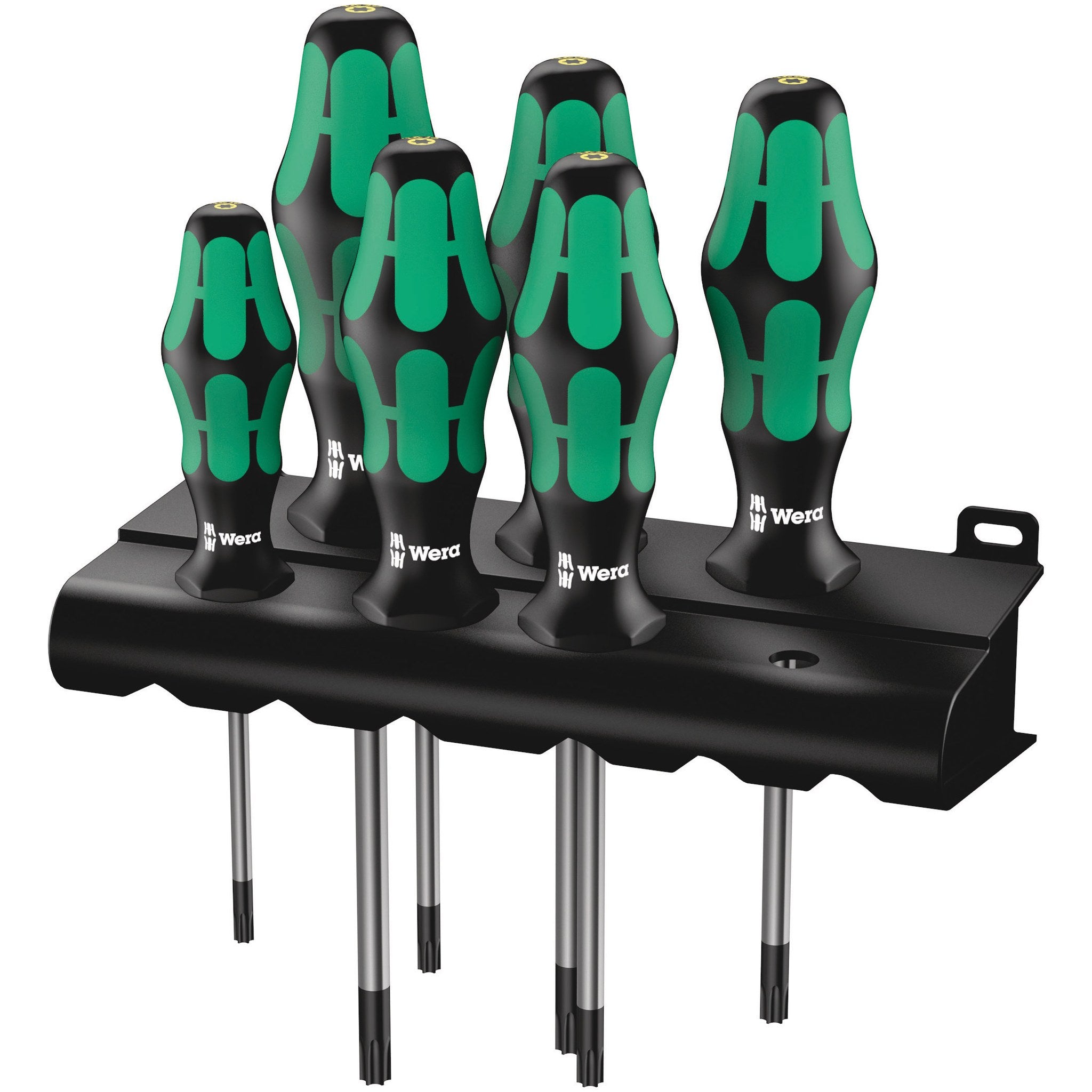 Wera 367/6 TORX® HF Kraftform Plus Screwdriver set with holding function and rack, 6