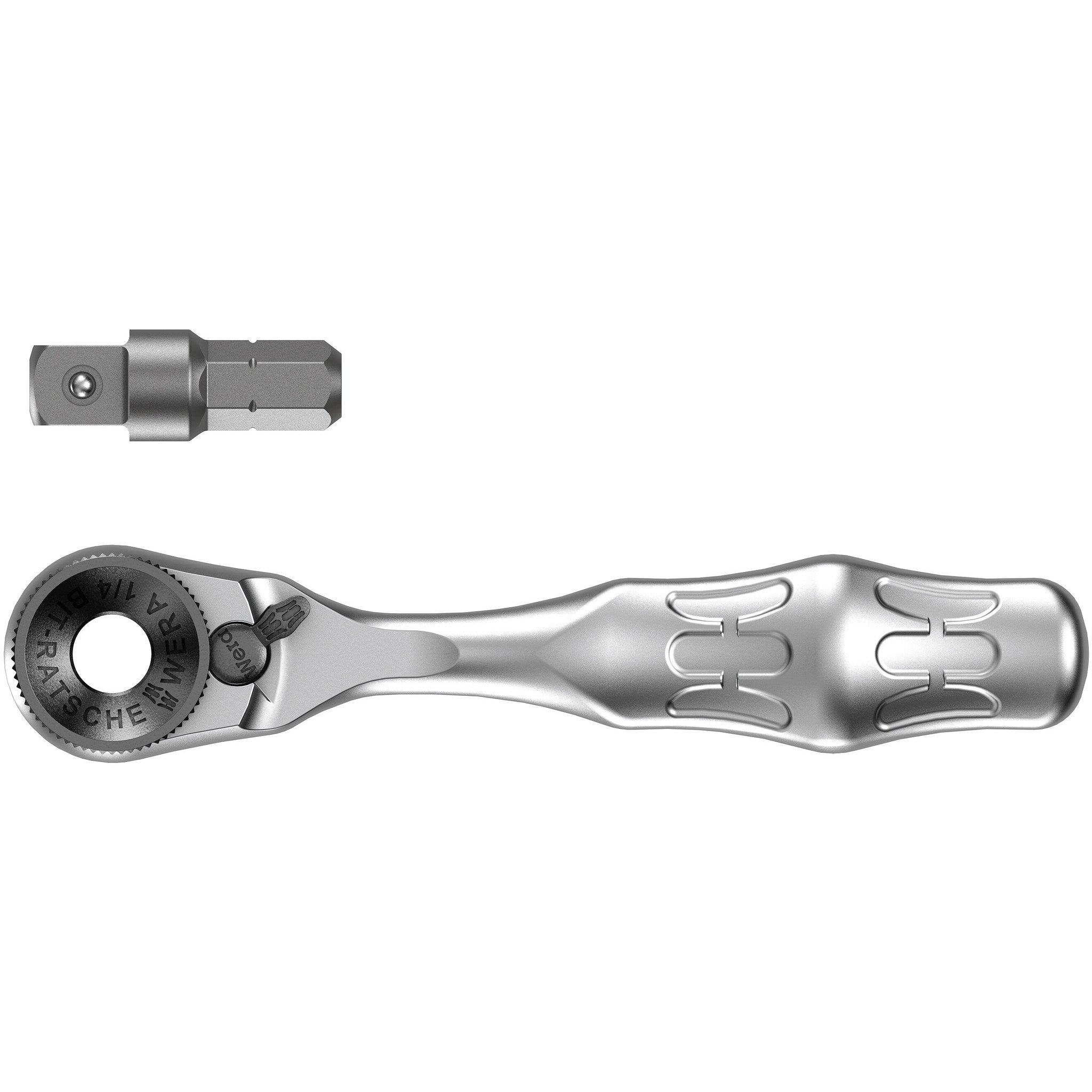 Wera 8001 A Zyklop Mini 1 Bit Ratchet 1/4" SB with 1/4" drive, 2 pieces