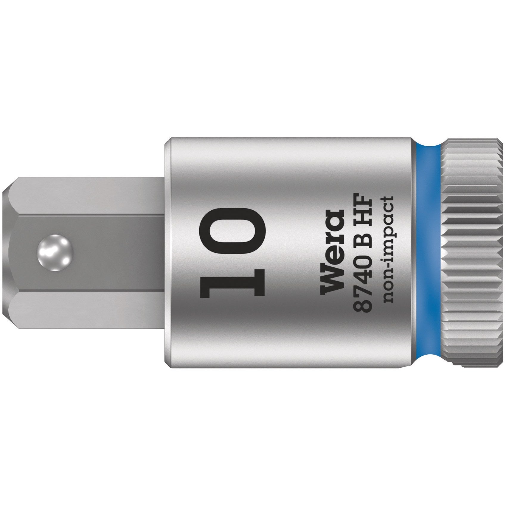 Wera 8740 B HF Zyklop bit socket with holding function, 3/8" drive, 10 x 38.5 mm