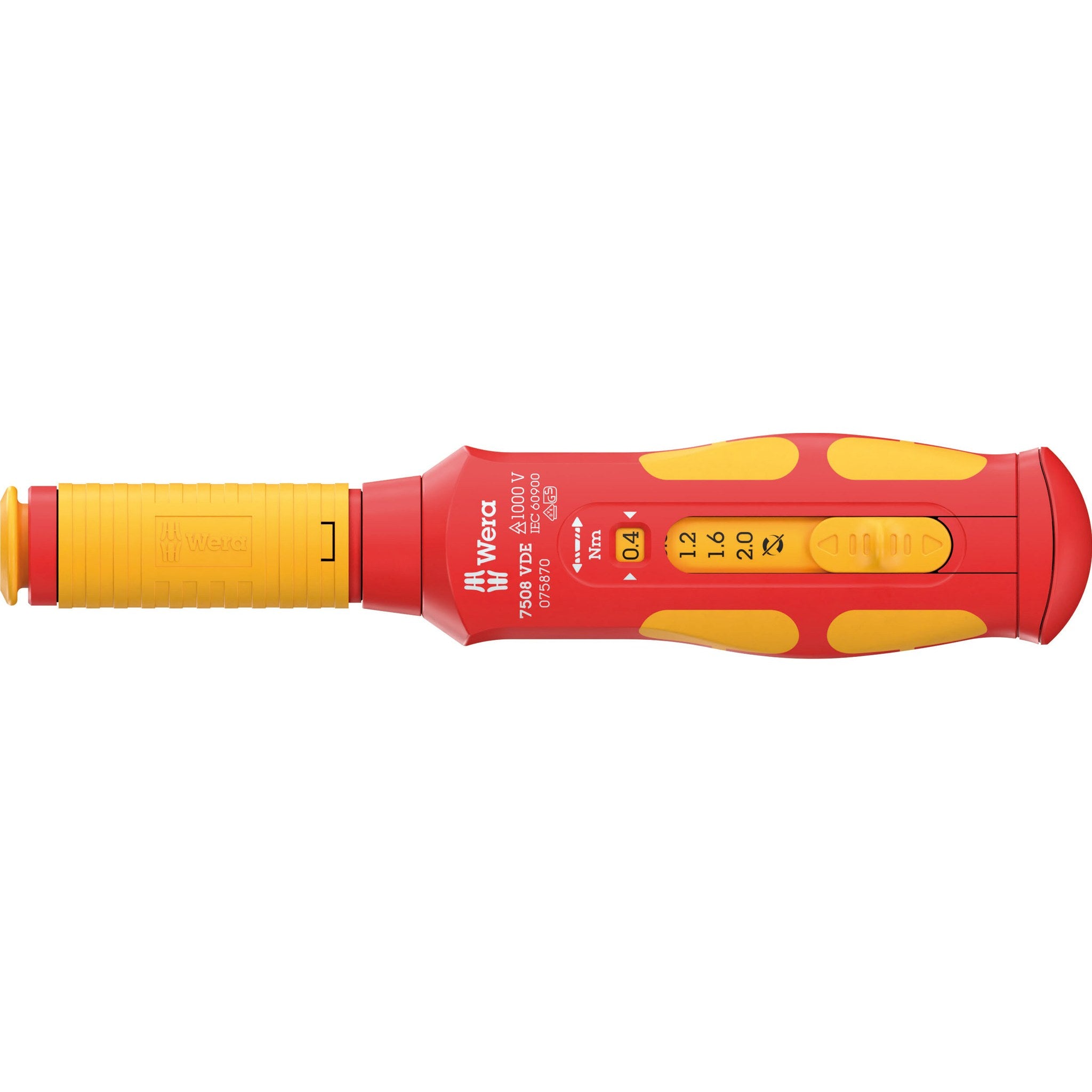 Wera 7508 VDE Kraftform Safe-Torque Speed Torque screwdriver, 0.4-2.0 Nm, 9 x 0.4