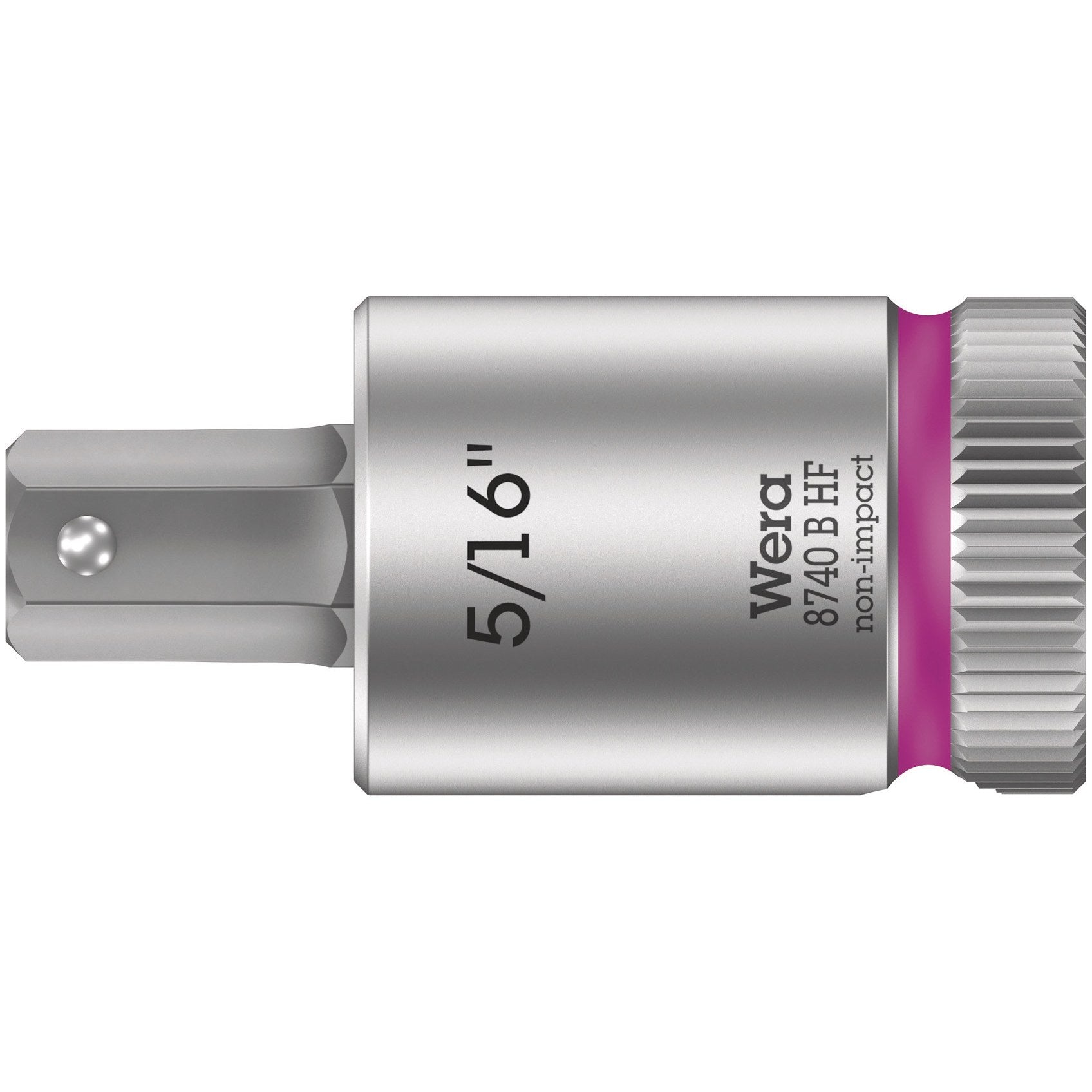 Wera 8740 B HF Zyklop bit socket with holding function, 3/8" drive, 5/16" x 38.5 mm