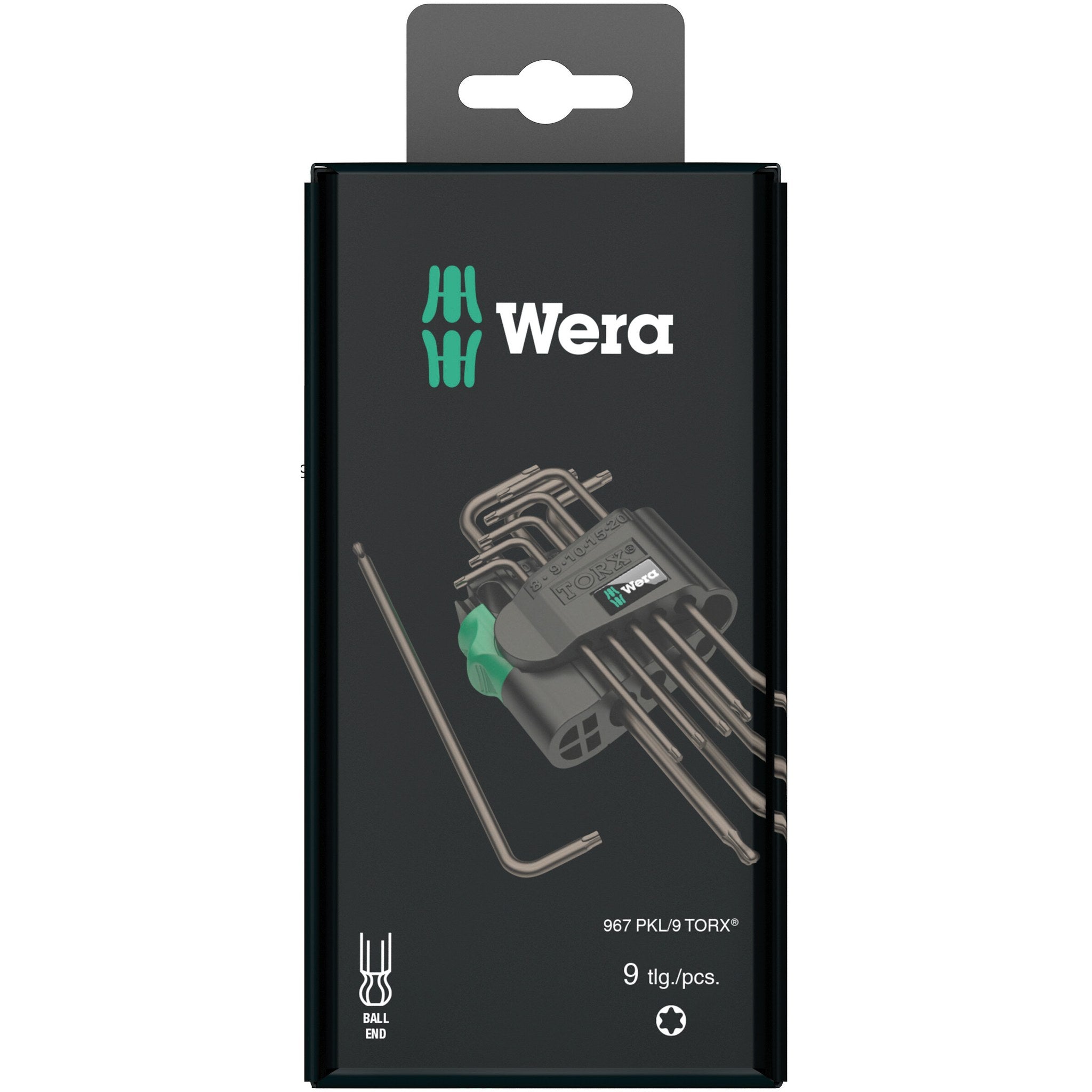 Wera 967/9 TX 1 SB TORX® L-key set, BlackLaser, 9 pieces