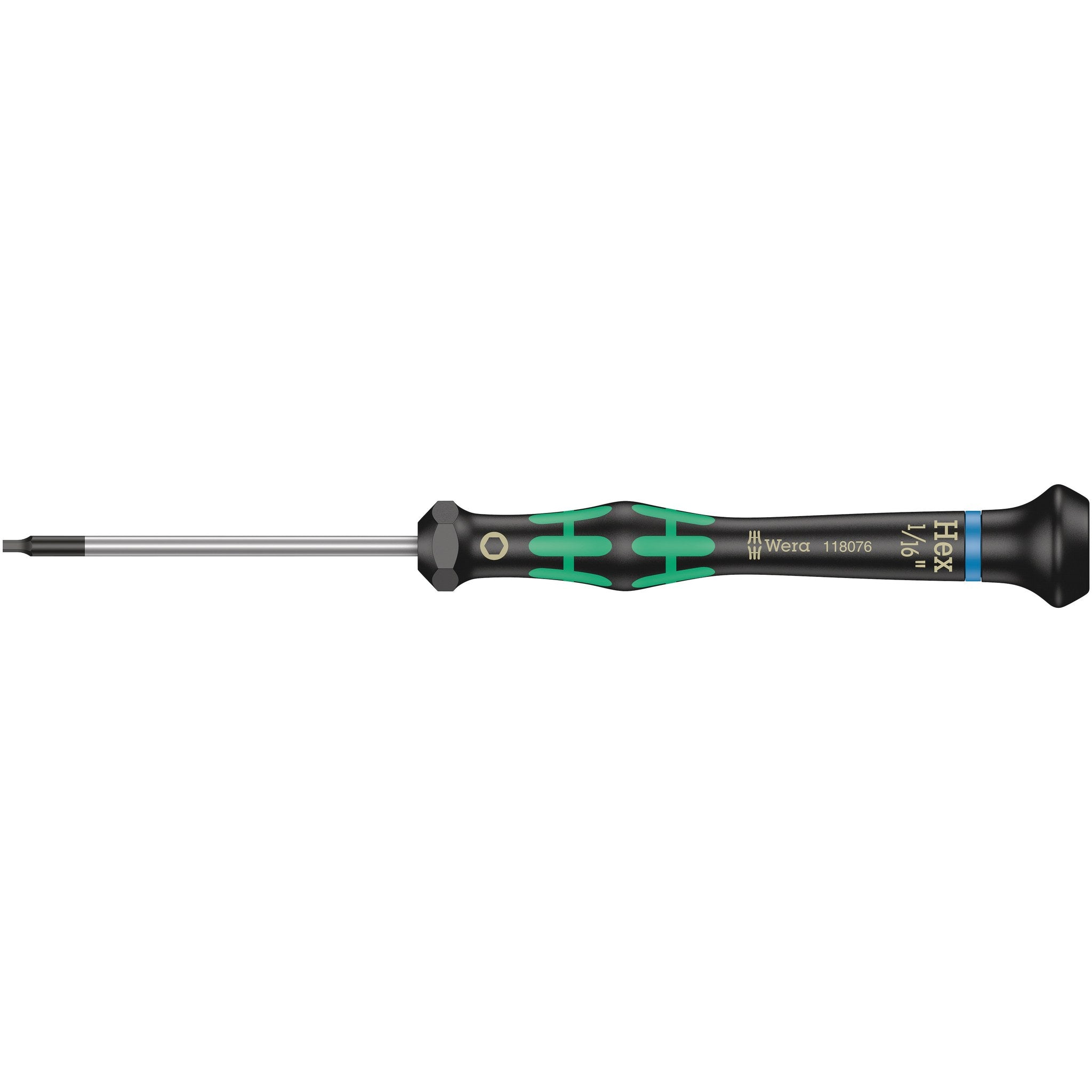 Wera 2054 Screwdriver for hexagon socket screws for electronic applications, 1/16" x 60
