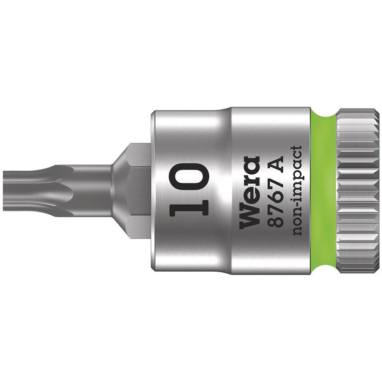 Wera 8767 A TORX® Zyklop bit socket, 1/4" drive, TX 10 x 28 mm