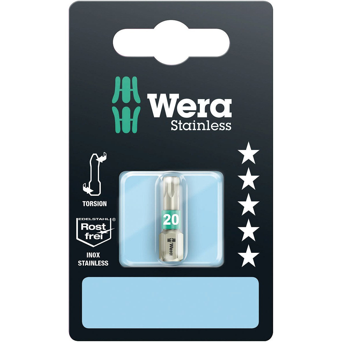 Wera 3867/1 TS SB TORX® bits, stainless, TX 20 x 25 mm