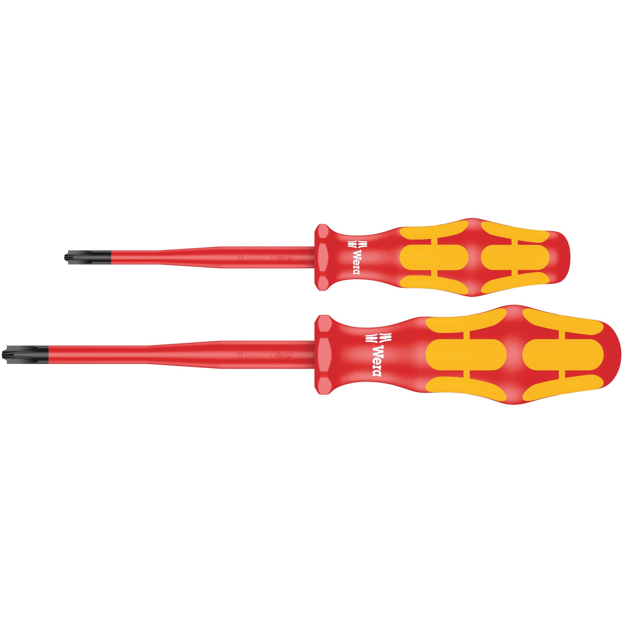 Wera 165 iS PZ/S # 1 + 2 Screwdriver set Kraftform Plus series 100. With reduced blade