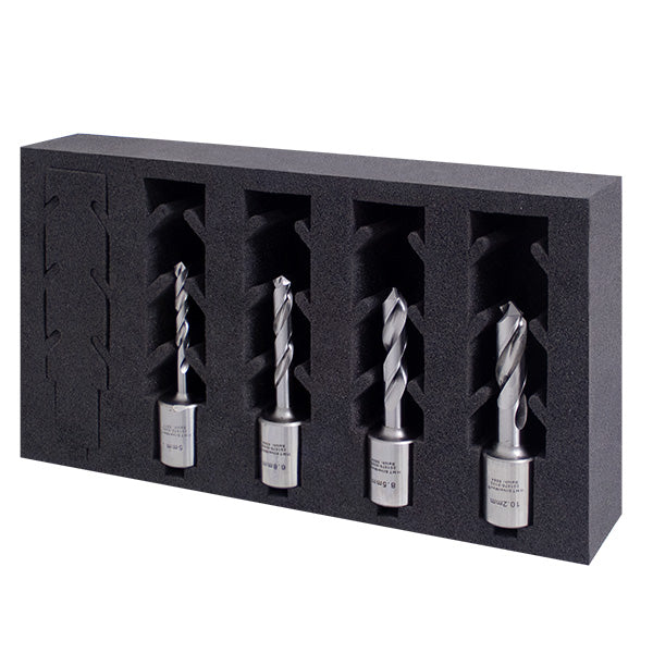 HMT HSS SilverMax Weldon Twist Drill InsertFoam Set, 1/4, 5/16, 3/8, 7/16, 1/2"